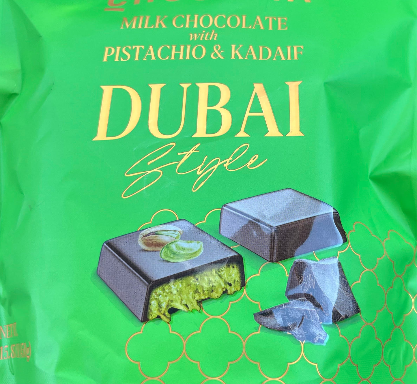 Chocovia Milk Chocolate Pistacho & Kadaif Dubai Style 15.87oz Made in UAE