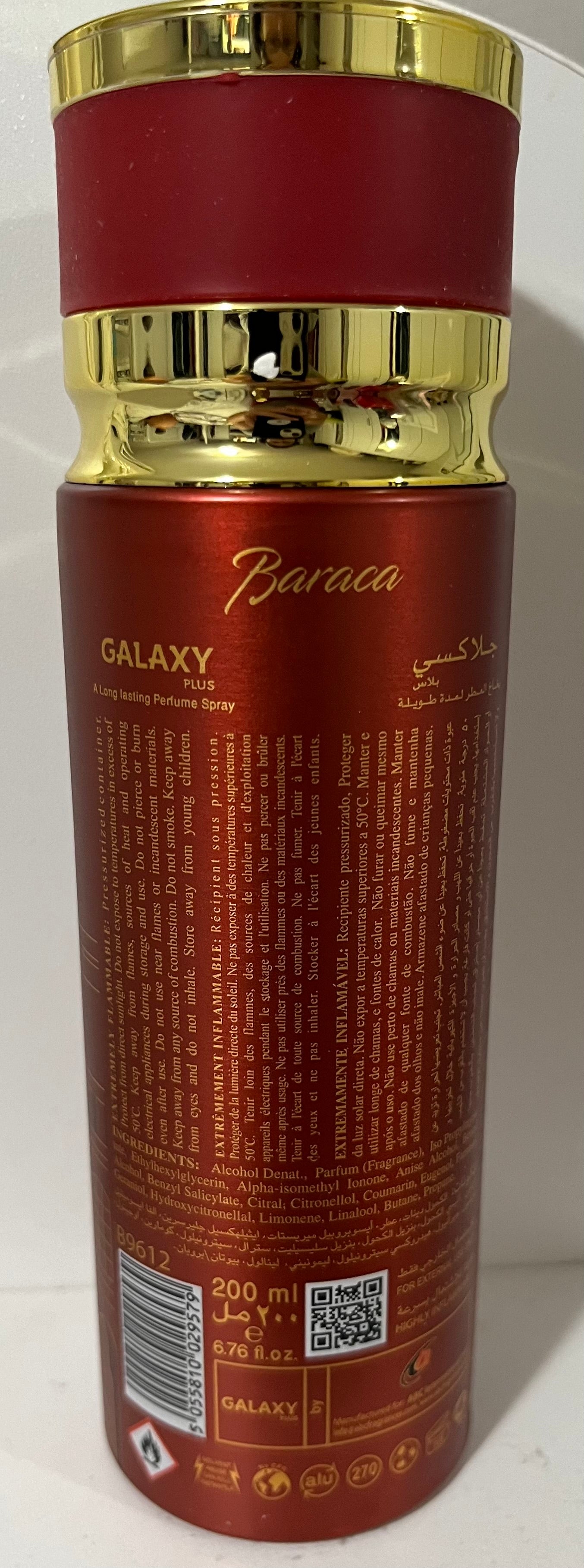 Baraca Galaxy Perfumed Spray 6.67 oz Made in UAE
