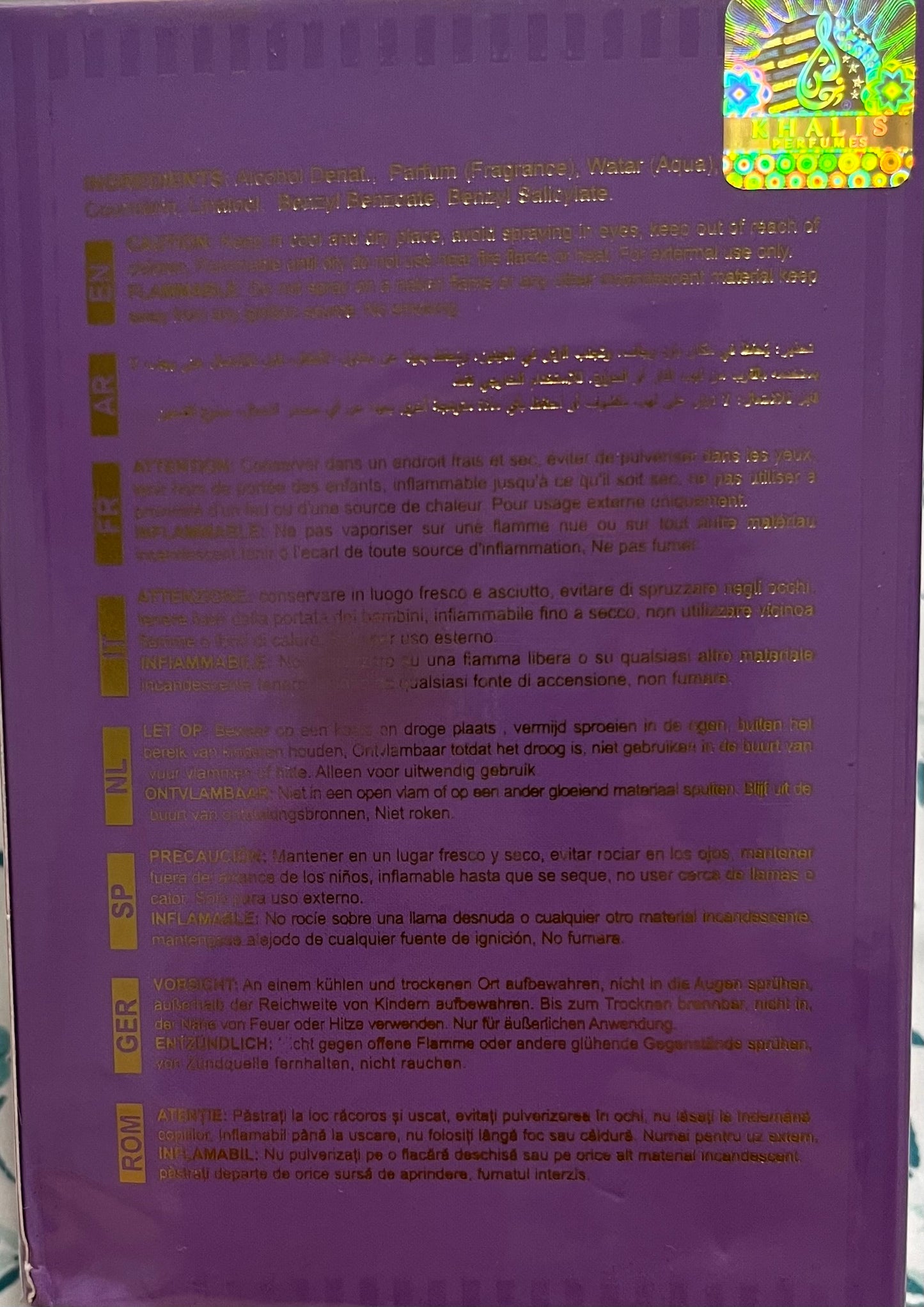 Very Sexy Amethyst Khalis EAU de Parfum 3.4 oz Made in UAE