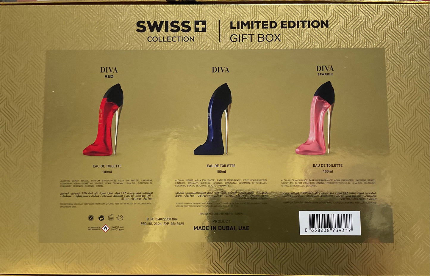 Diva Set Swiss Collection Eau de toilette 100 ml Made in Dubai
