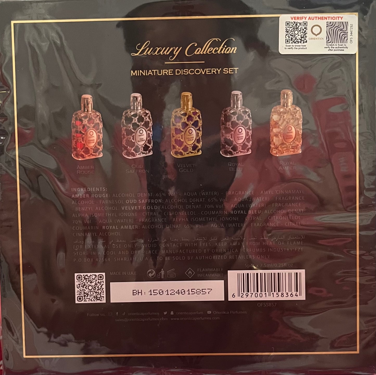 Orientica Set Mini 5 piece set 0.25oz Unisex Eau de Parfum Made in UAE