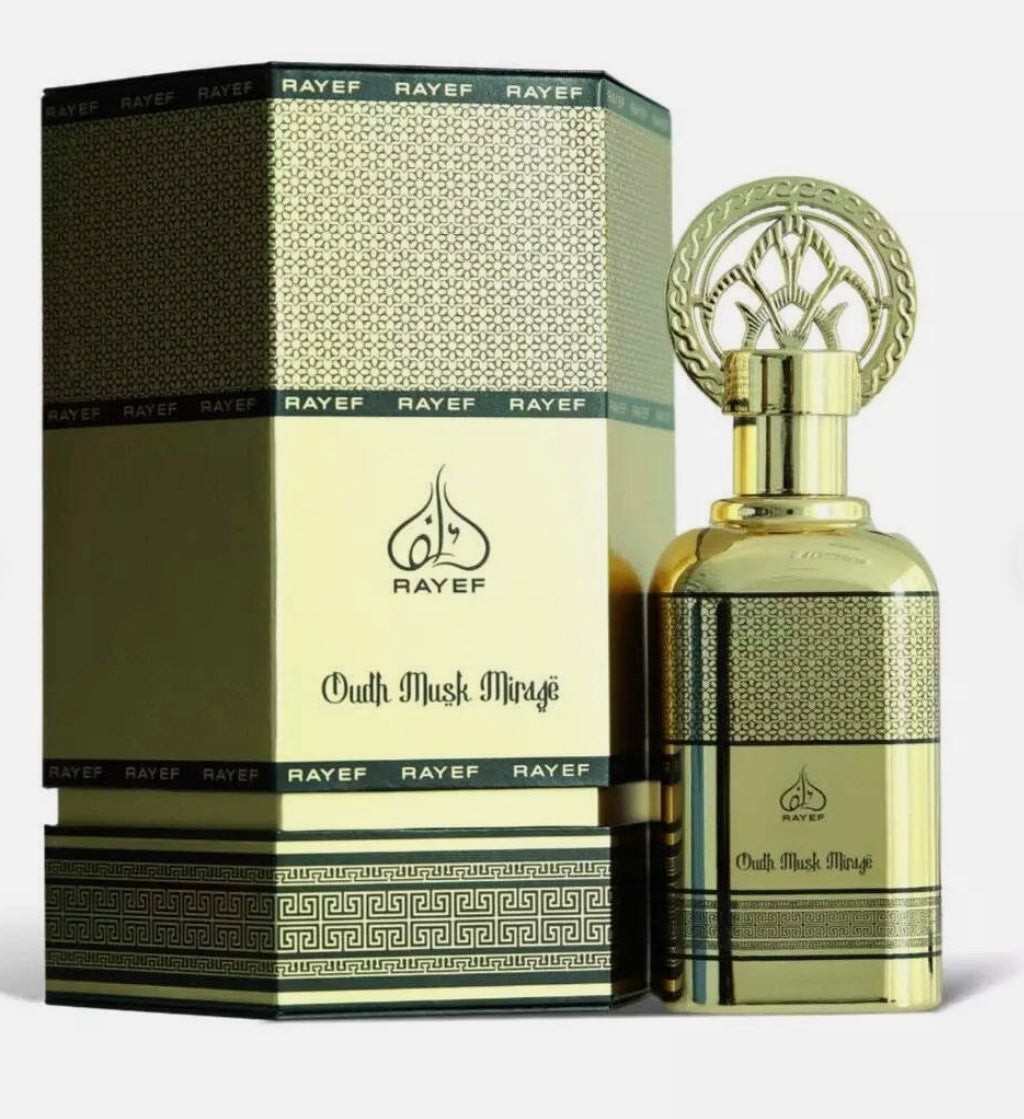 Oudh Musk Mirage Rayef Eau de Parfum 3.4oz Made in UAE