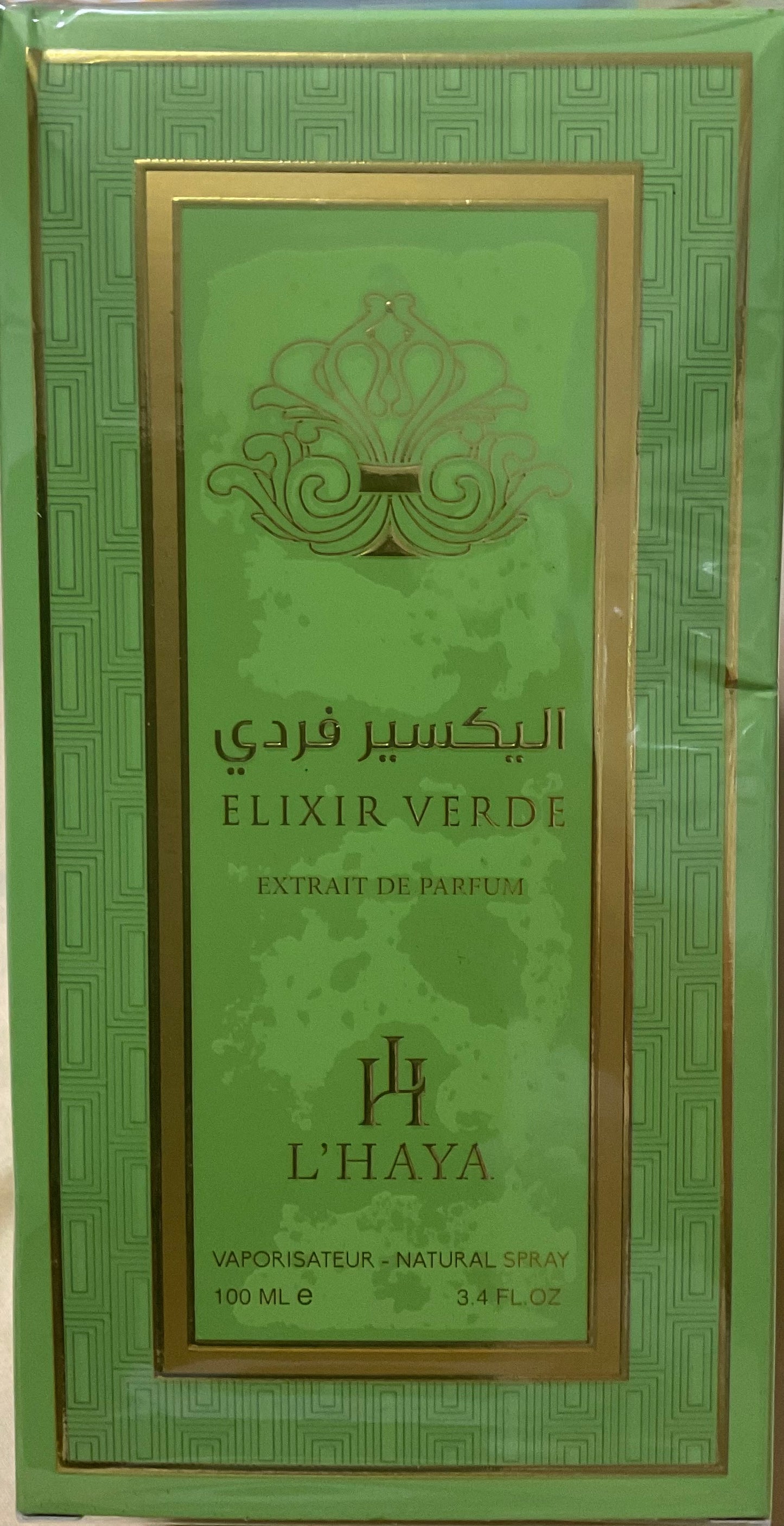 Elixir Verde L’Haya Extrait de Parfum 3.4oz Made in UAE