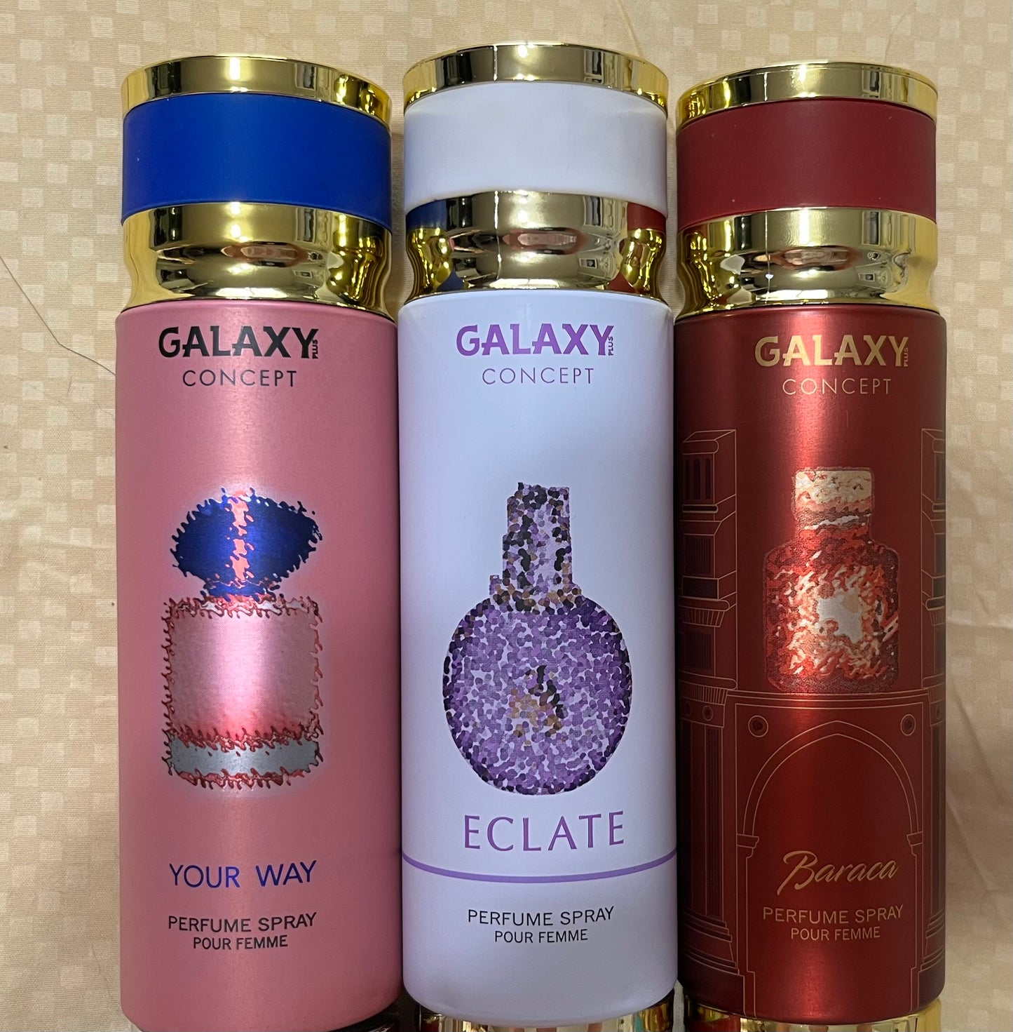Combo (12 pieces) Village Passion Baraca Your Way Eclate Street Galaxy Concept Perfume Spray 200ml - 6.76oz Made in UAE