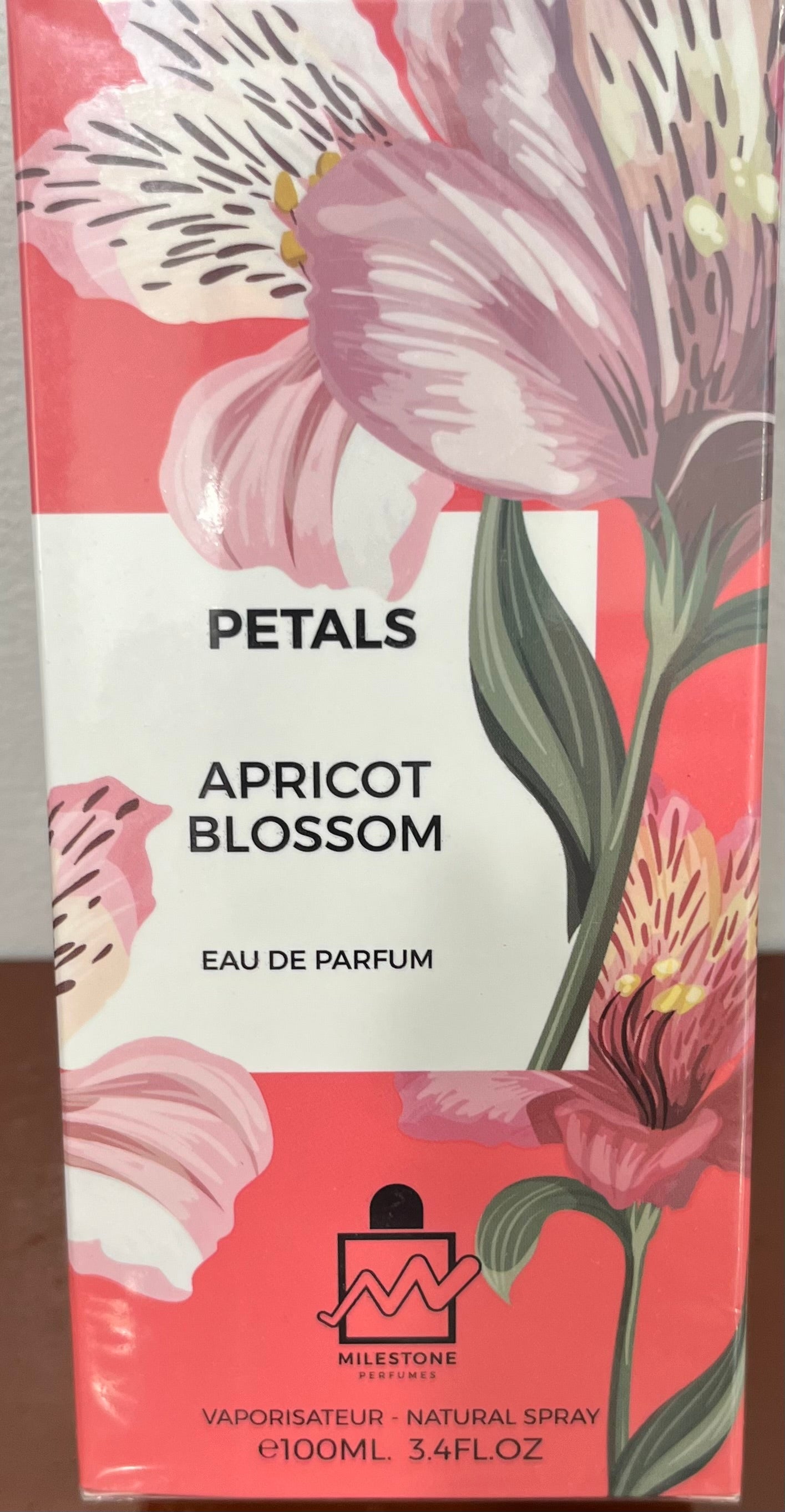 Apricot Blossom Petals Milestone Eau de Parfum 3.4oz Made in UAE