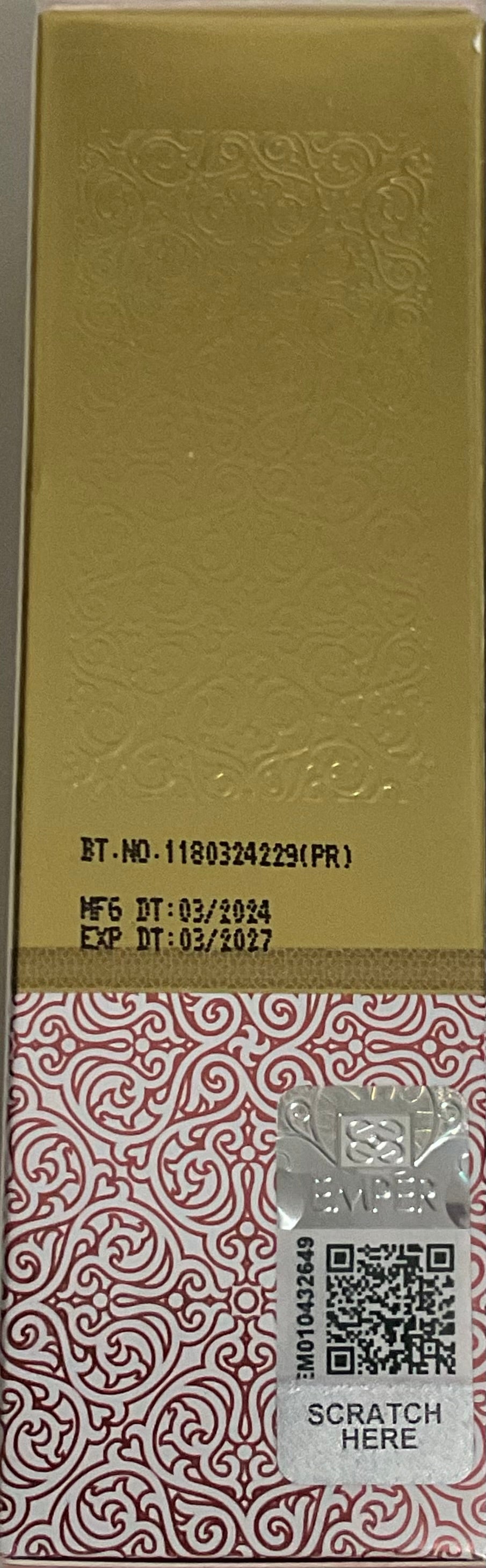 Oud de Lux Gold Collection Emper Eau de Parfum 1.19oz Made in UAE