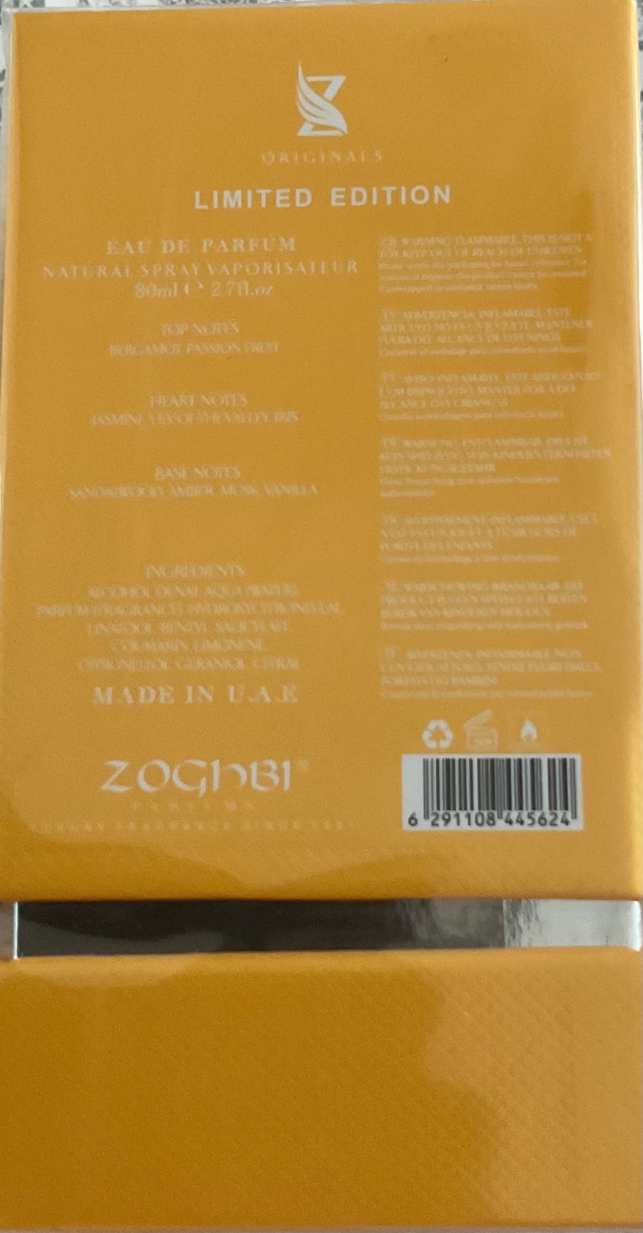 Pure Maracuyea Zakat Concentrated Parfum 80ml Made in UAE