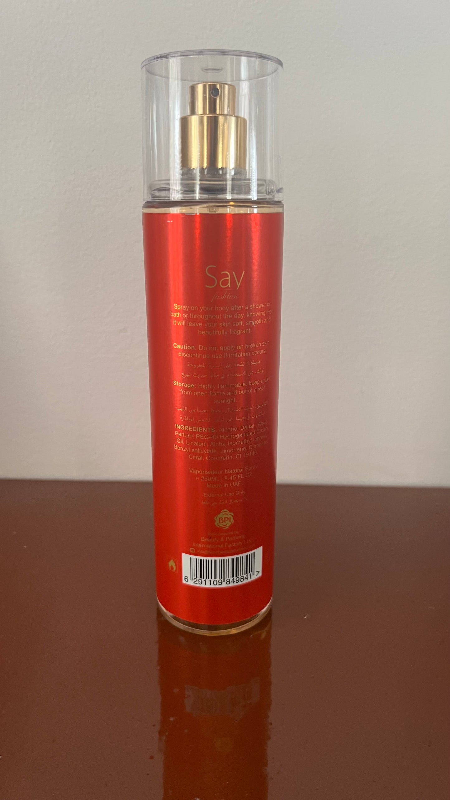 Way Fashion Camara Fragance Mist 8.45oz Made in UAE