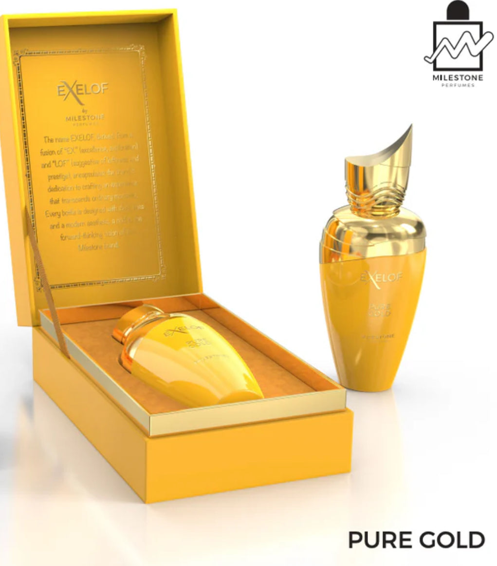 Pure Gold Exelof Milestone Eau de Parfum 2.8oz Made in UAE