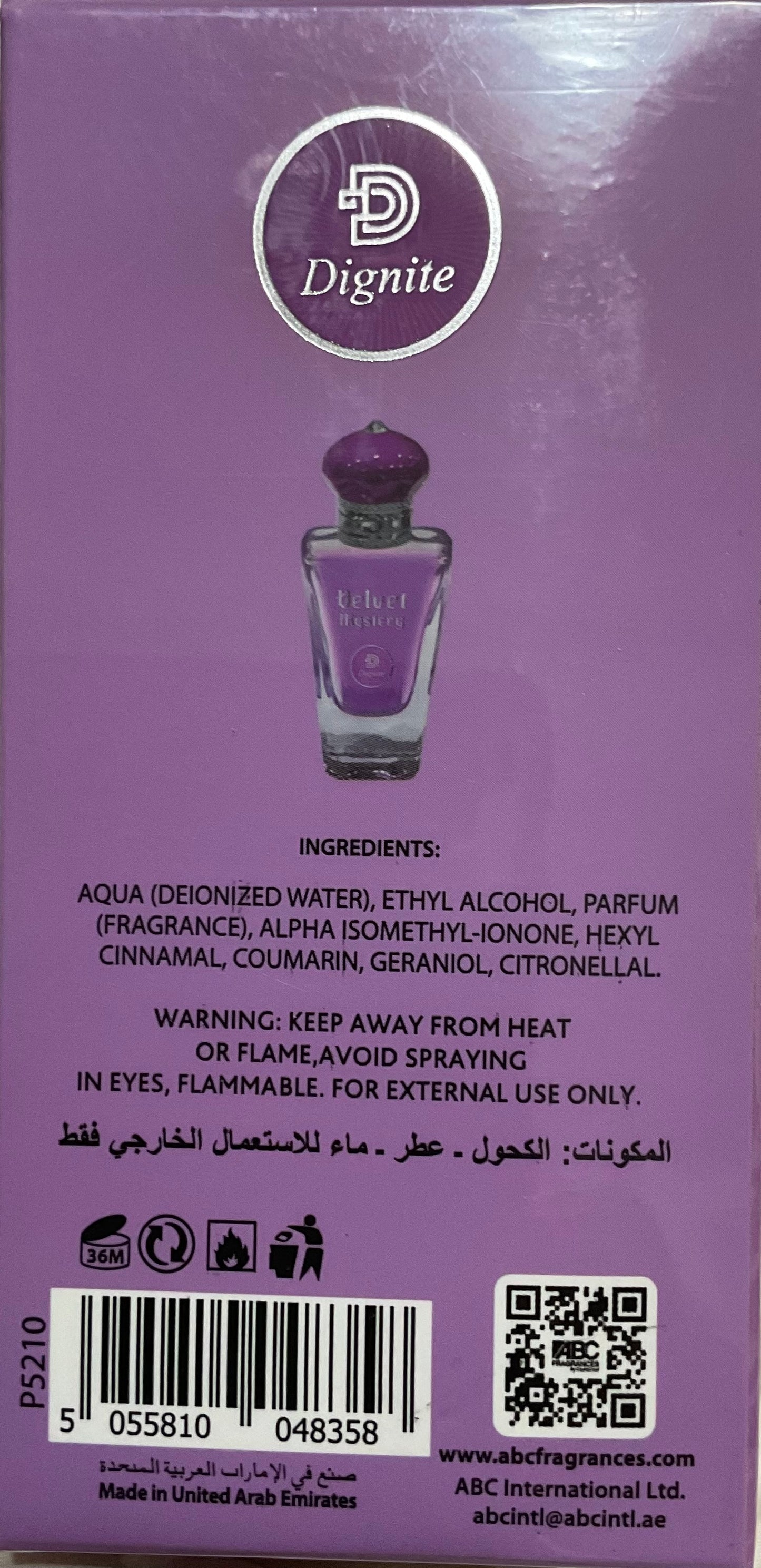 Velvet Mystery Dignite Eau de Parfum 1.7oz Made in UAE