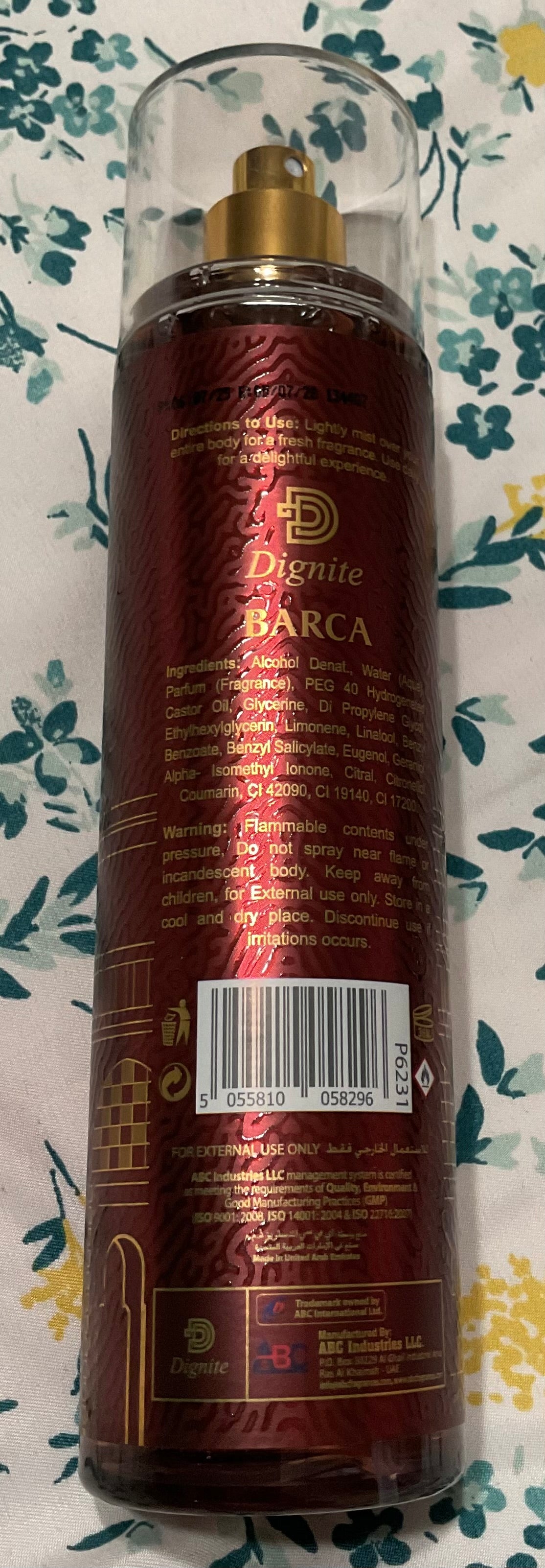Barca Dignite Body Mist 250ml Made in UAE