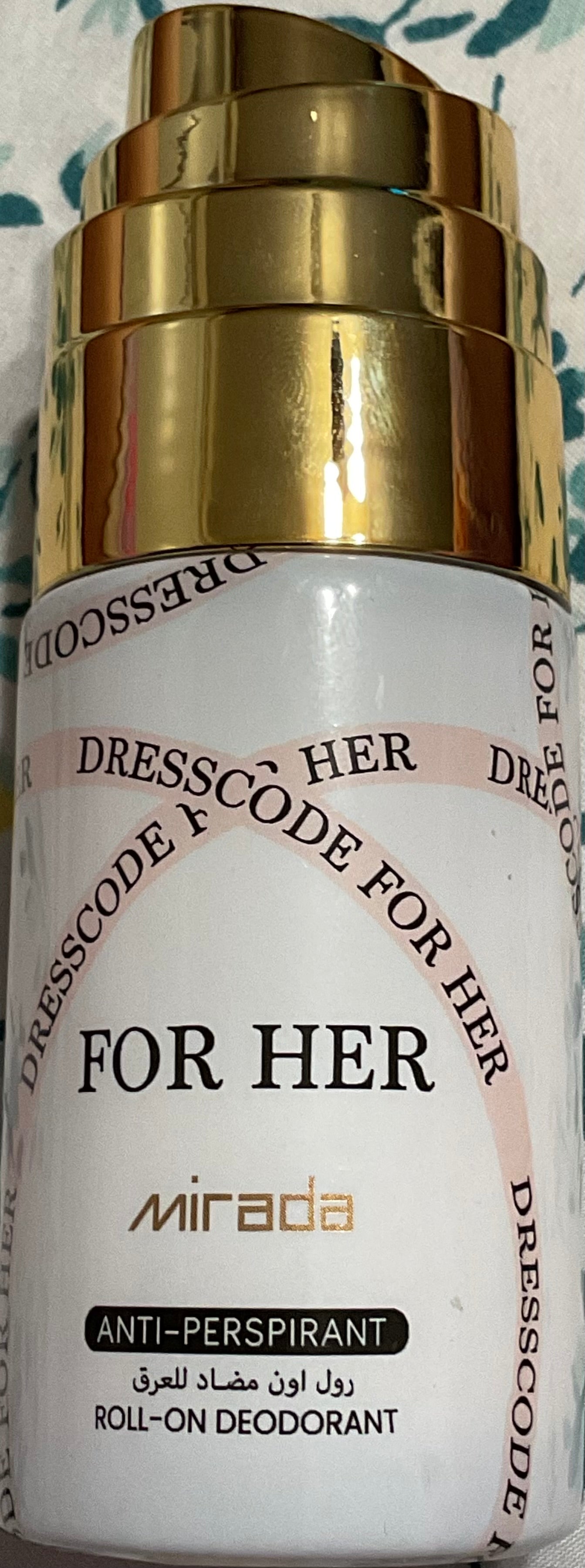 Dresscode For Her Mirada Roll on desodorant 50ml Made in UAE