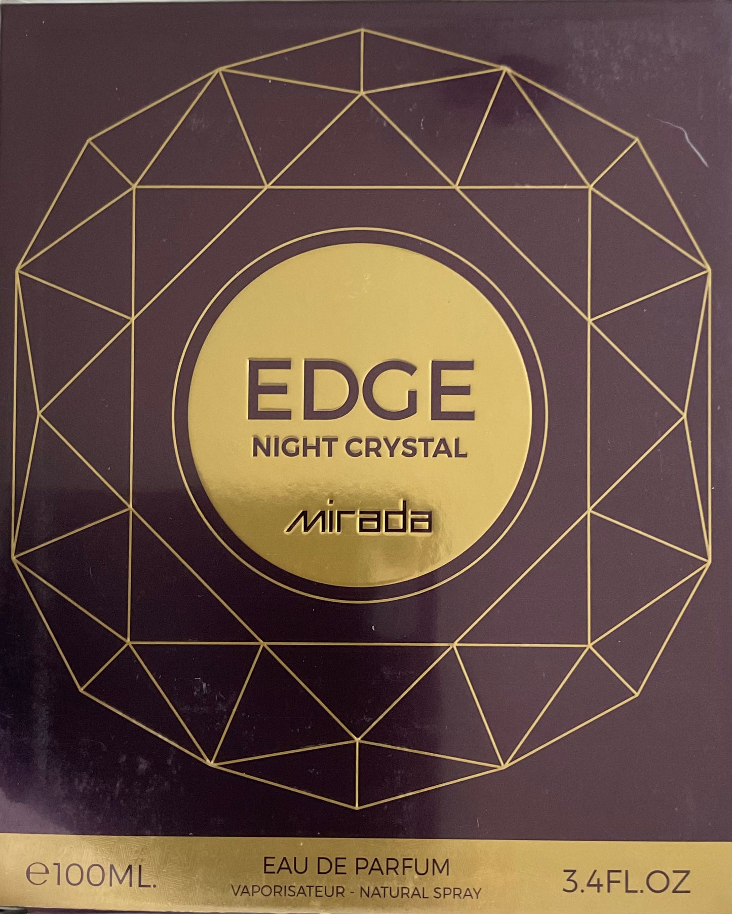 Night Crystal Edge Mirada Eau de Parfum 3.4oz Made in UAE