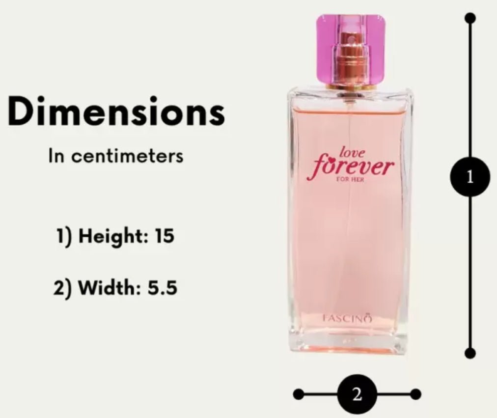Love Forever For Her Fascino Eau de Parfum 3.4oz Made in UAE