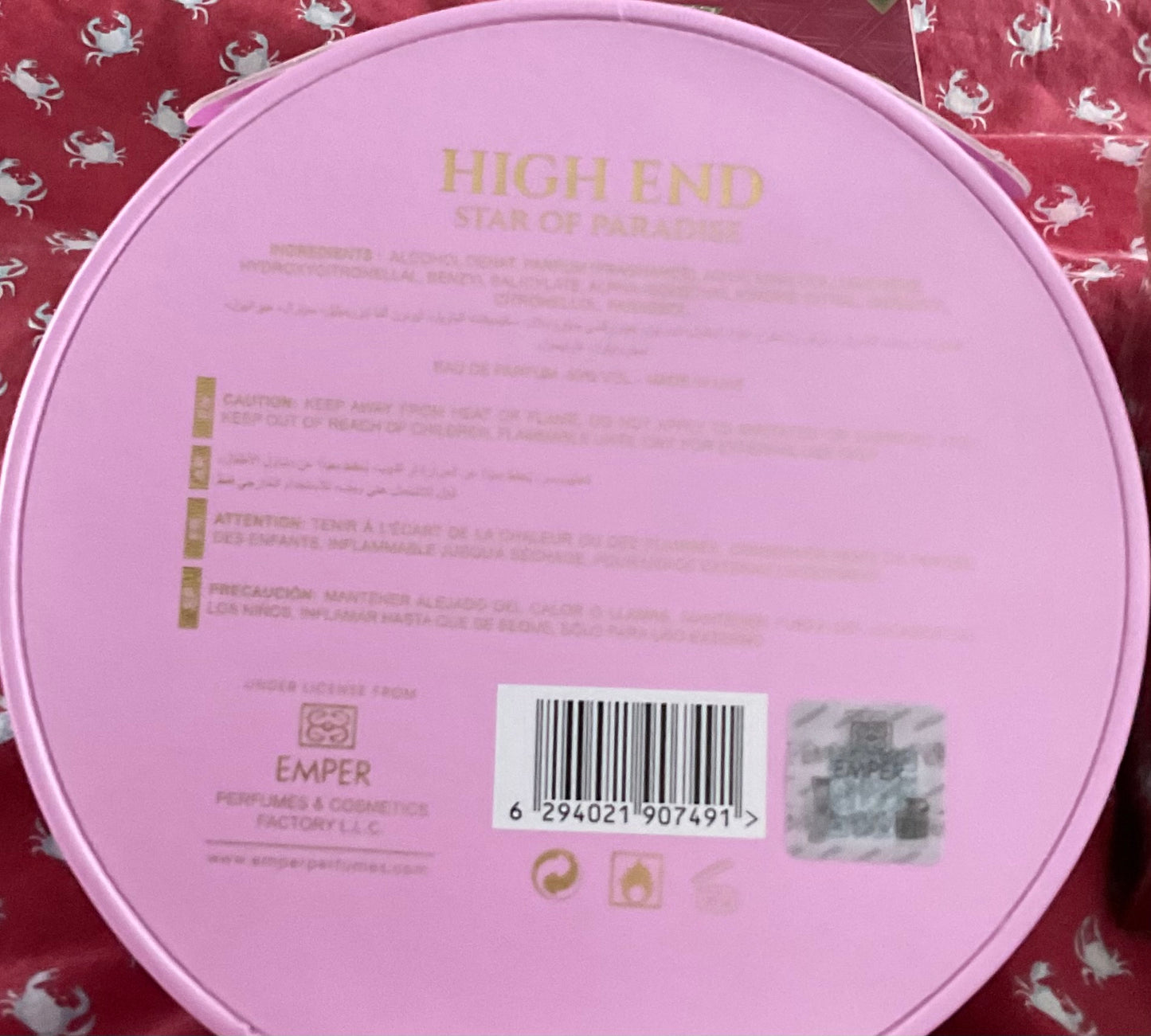 High End Star Of Paradise Emper Eau de Parfum 3.4oz Made in UAE