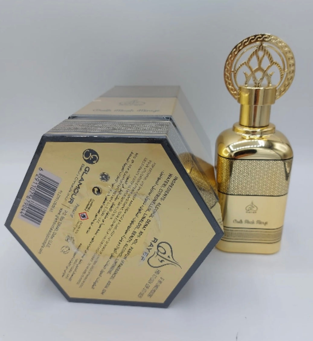 Oudh Musk Mirage Rayef Eau de Parfum 3.4oz Made in UAE