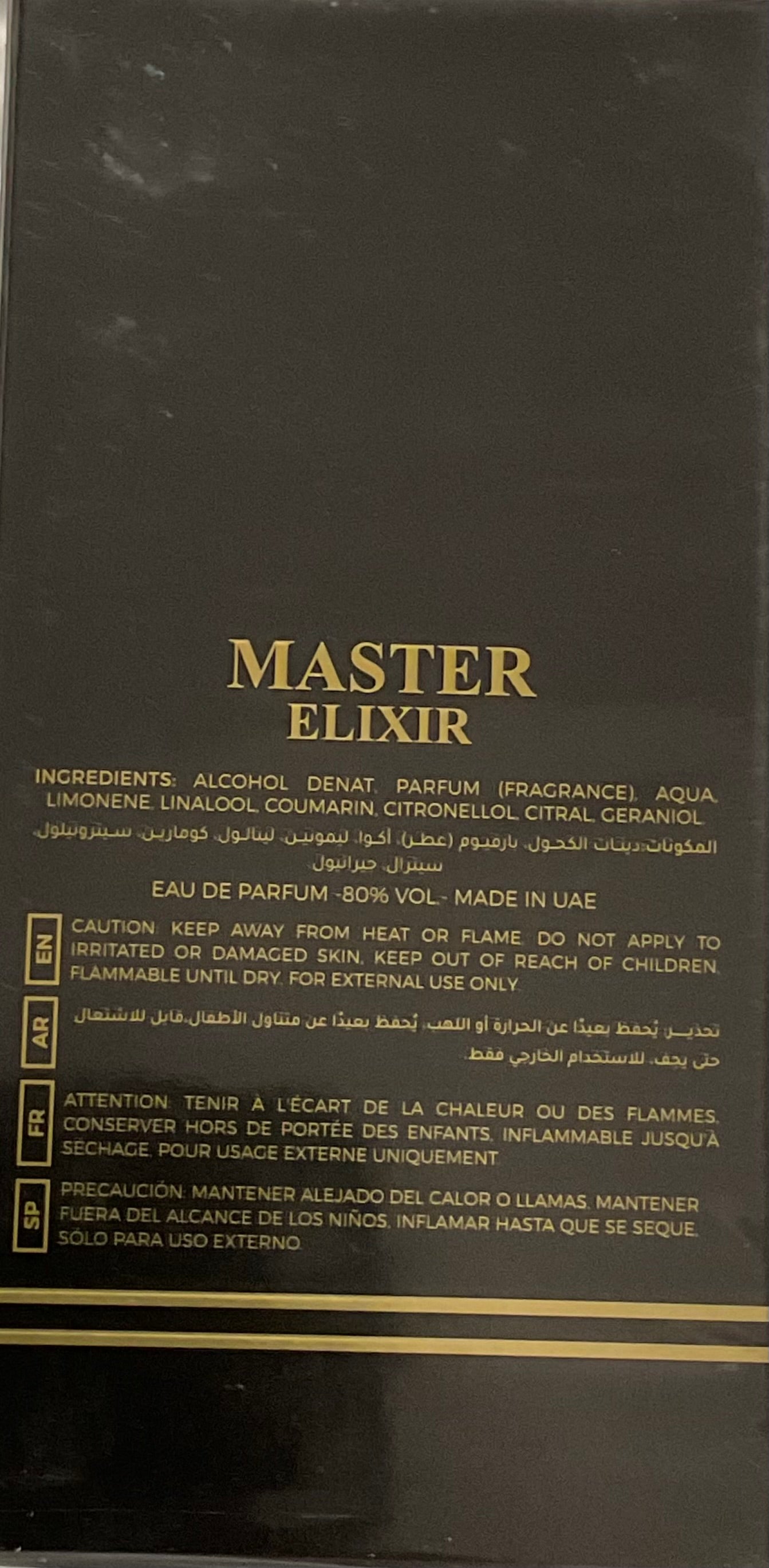 Master Elixir Milestone Eau de Parfum 3.4oz Made in UAE