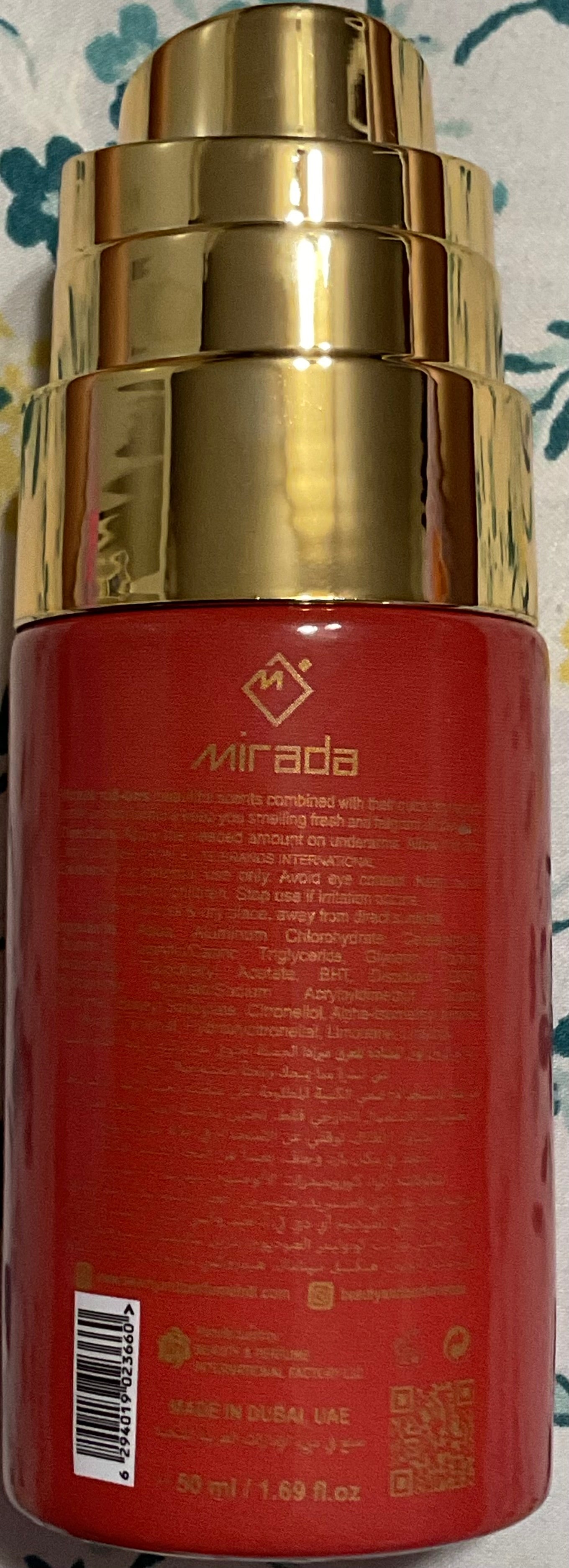 Perla Passion Mirada Roll on desodorant 50ml Made in UAE