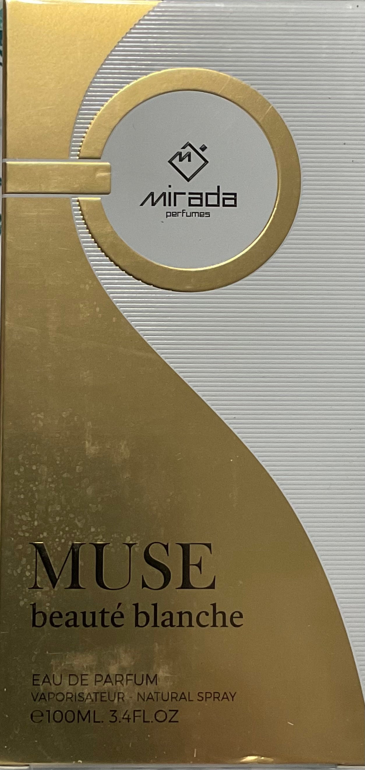 Muse Beaute Blanche Mirada Eau de Parfum 3.4oz Made in UAE