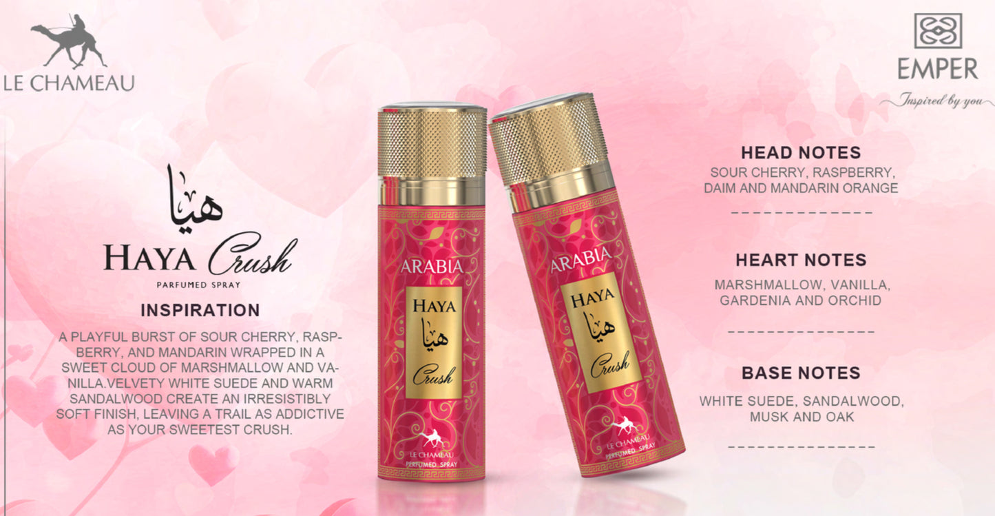 Arabia Haya Crush Le Chameau Perfumed Spray 6.6oz Made in UAE