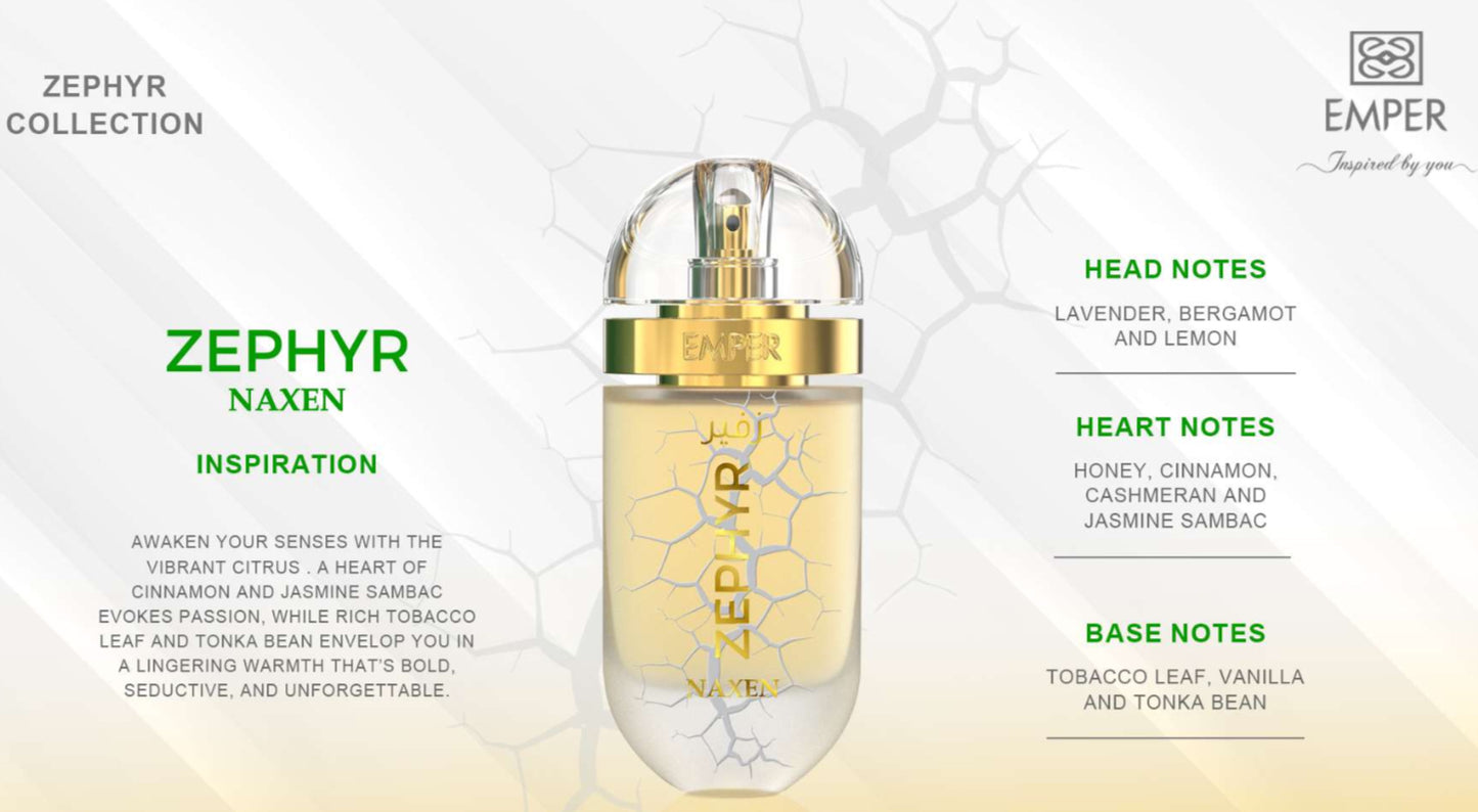 Naxen Zephyr Emper Eau de Parfum 3.4oz Made in UAE