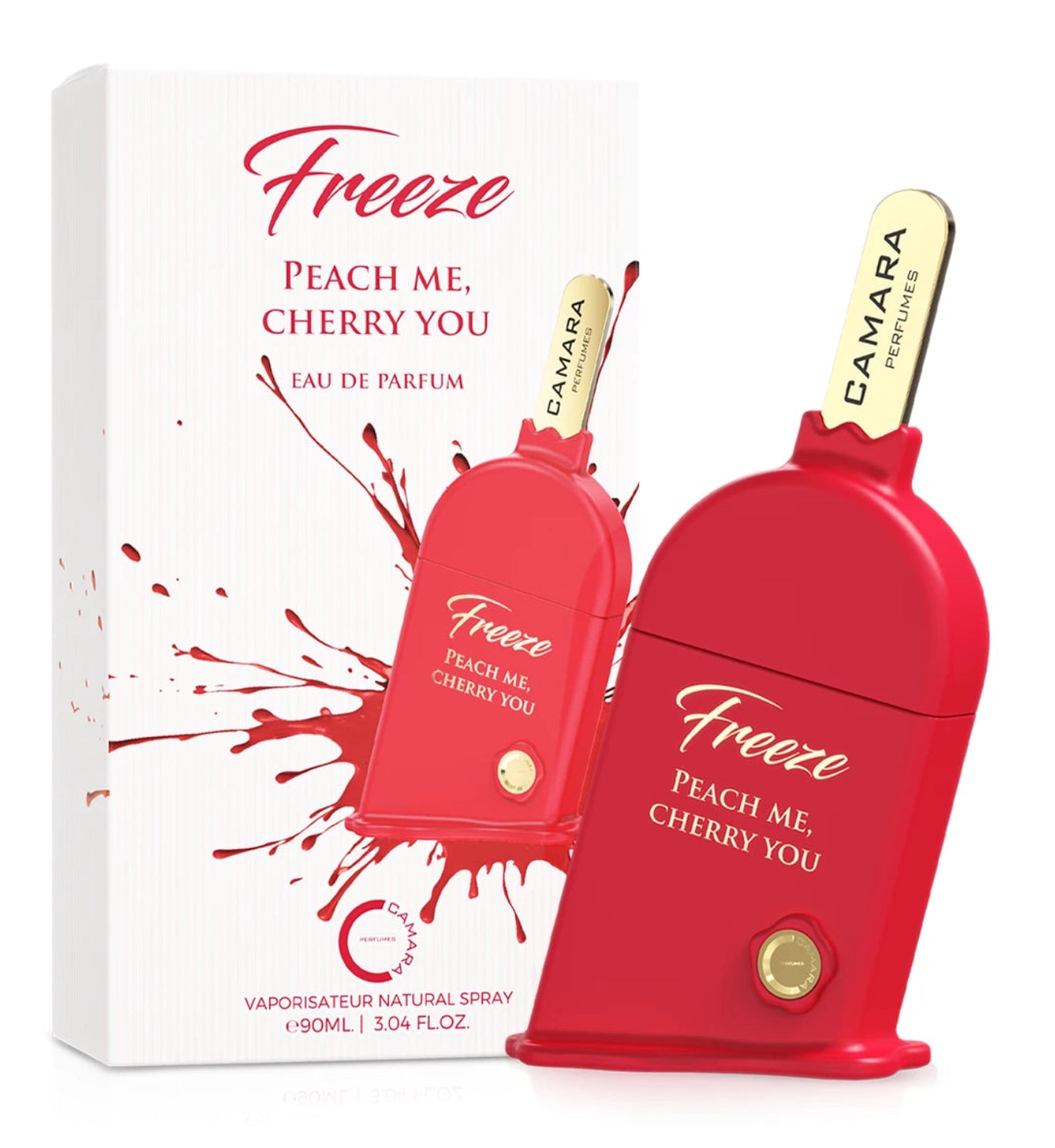 Freeze Peach Me Cherry You Camara Eau de Parfum 3.4oz Made in UAE