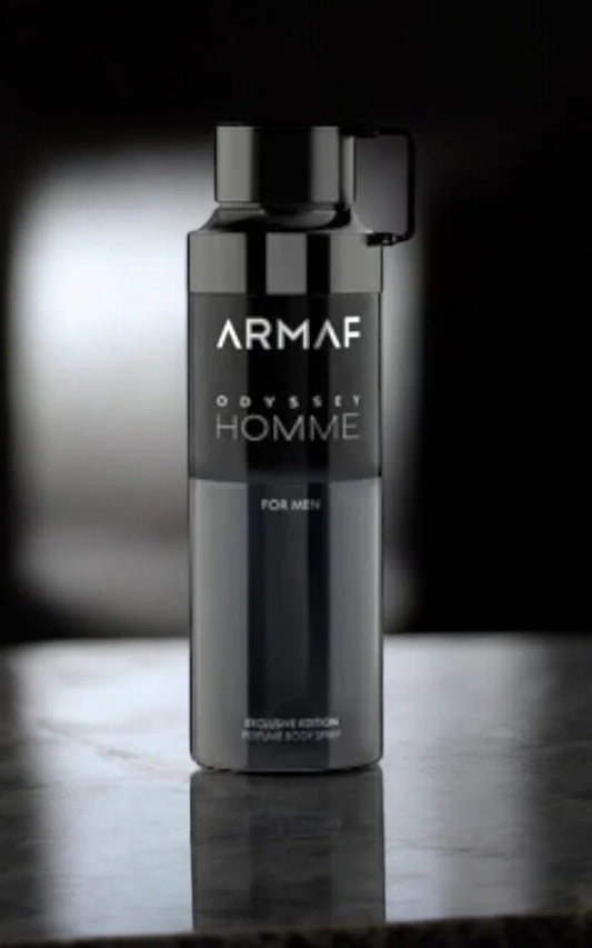 Odyssey Homme Black Armaf Body Spray 200ml Made in UAE