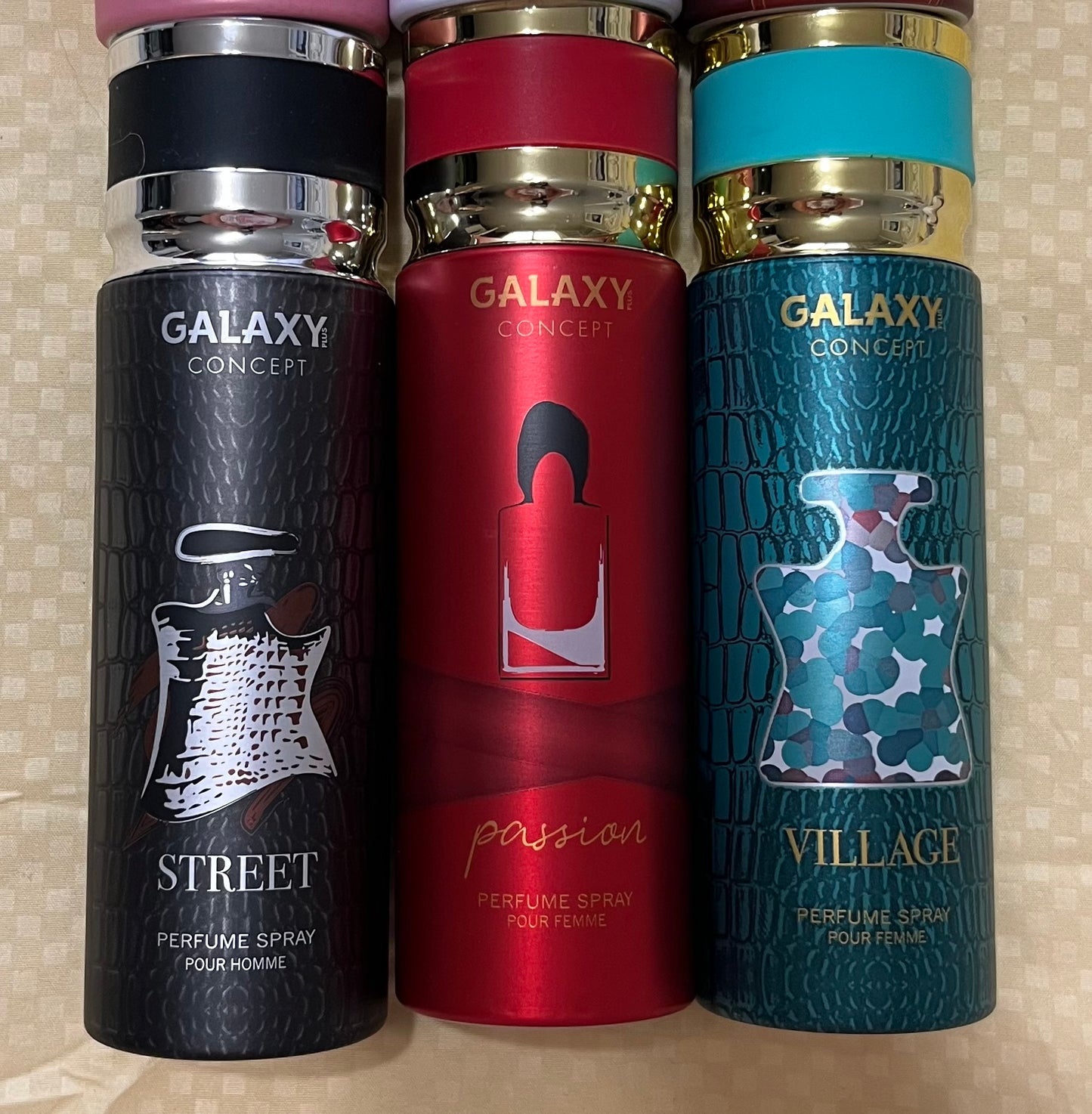 Combo (12 pieces) Village Passion Baraca Your Way Eclate Street Galaxy Concept Perfume Spray 200ml - 6.76oz Made in UAE