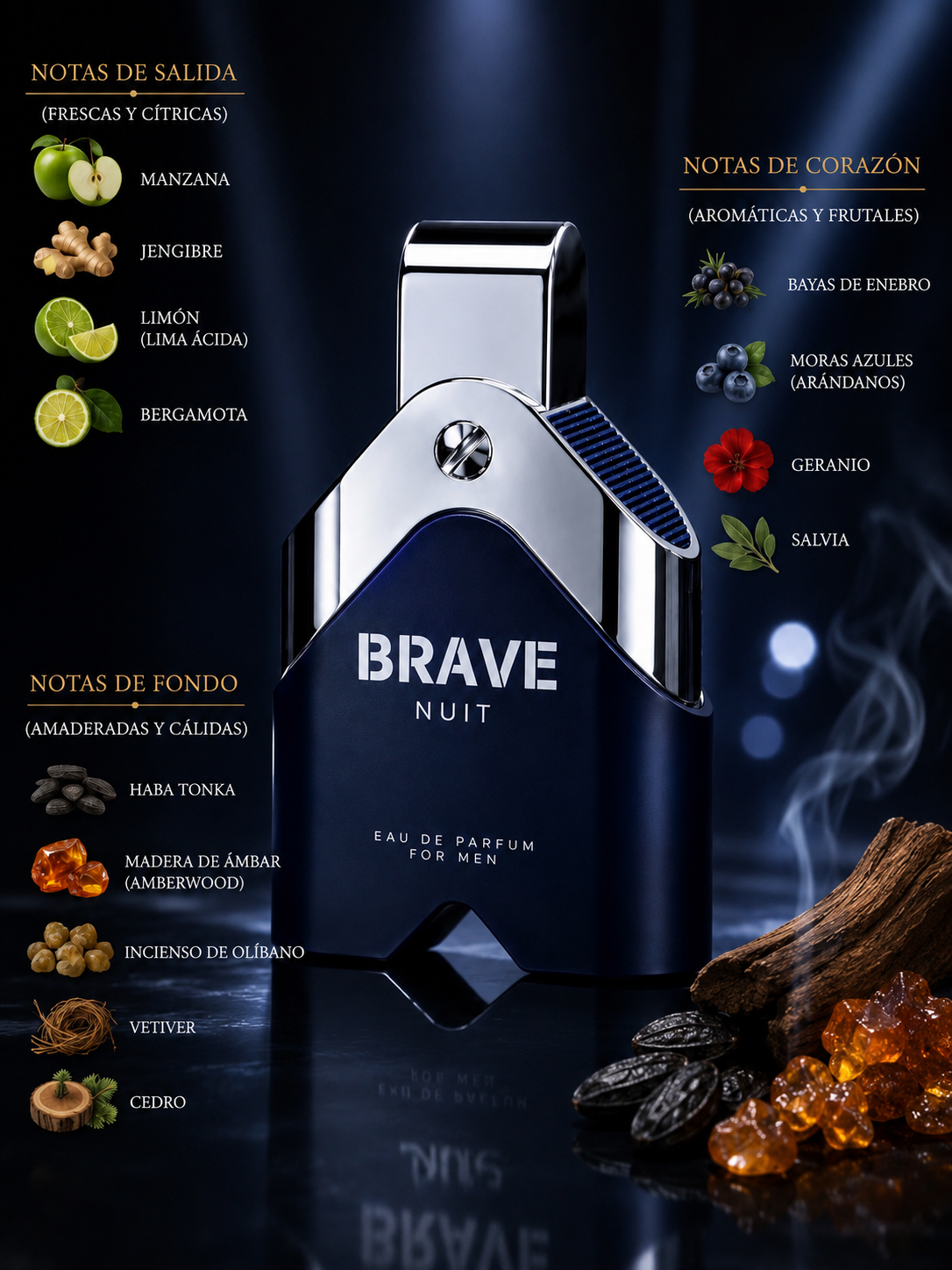 Brave Nuit Mirada Eau de Parfum 3.4oz Made in UAE