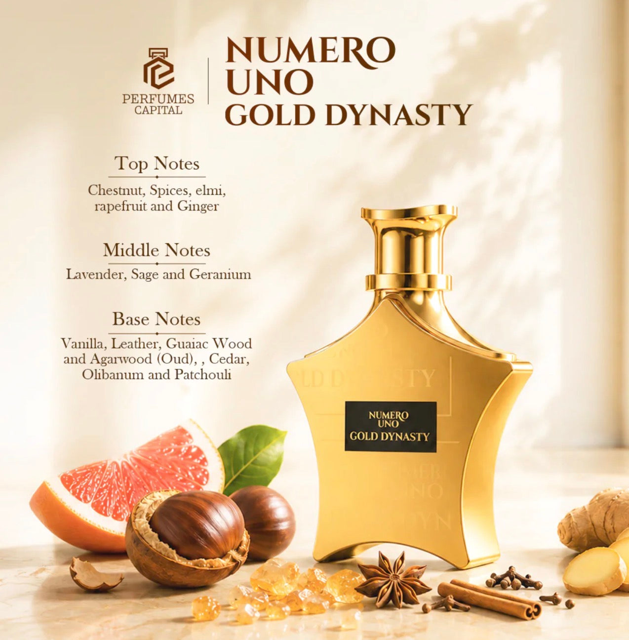 Numero Uno Gold Dynasty Emper Eau de Parfum 3.4oz Made in UAE