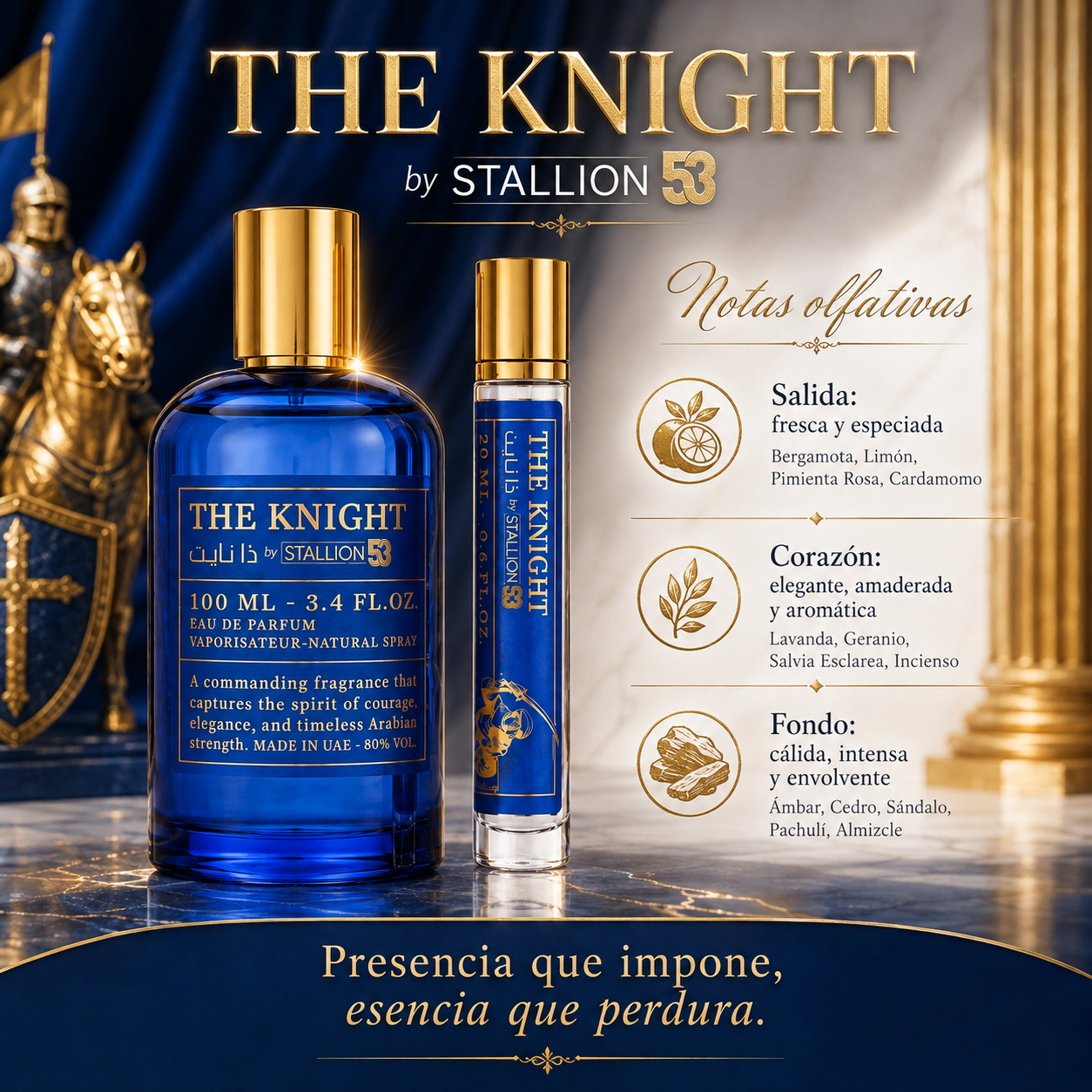 The Knight Set Emper Eau de Parfum 3.4oz - 0.20ml Made in UAE