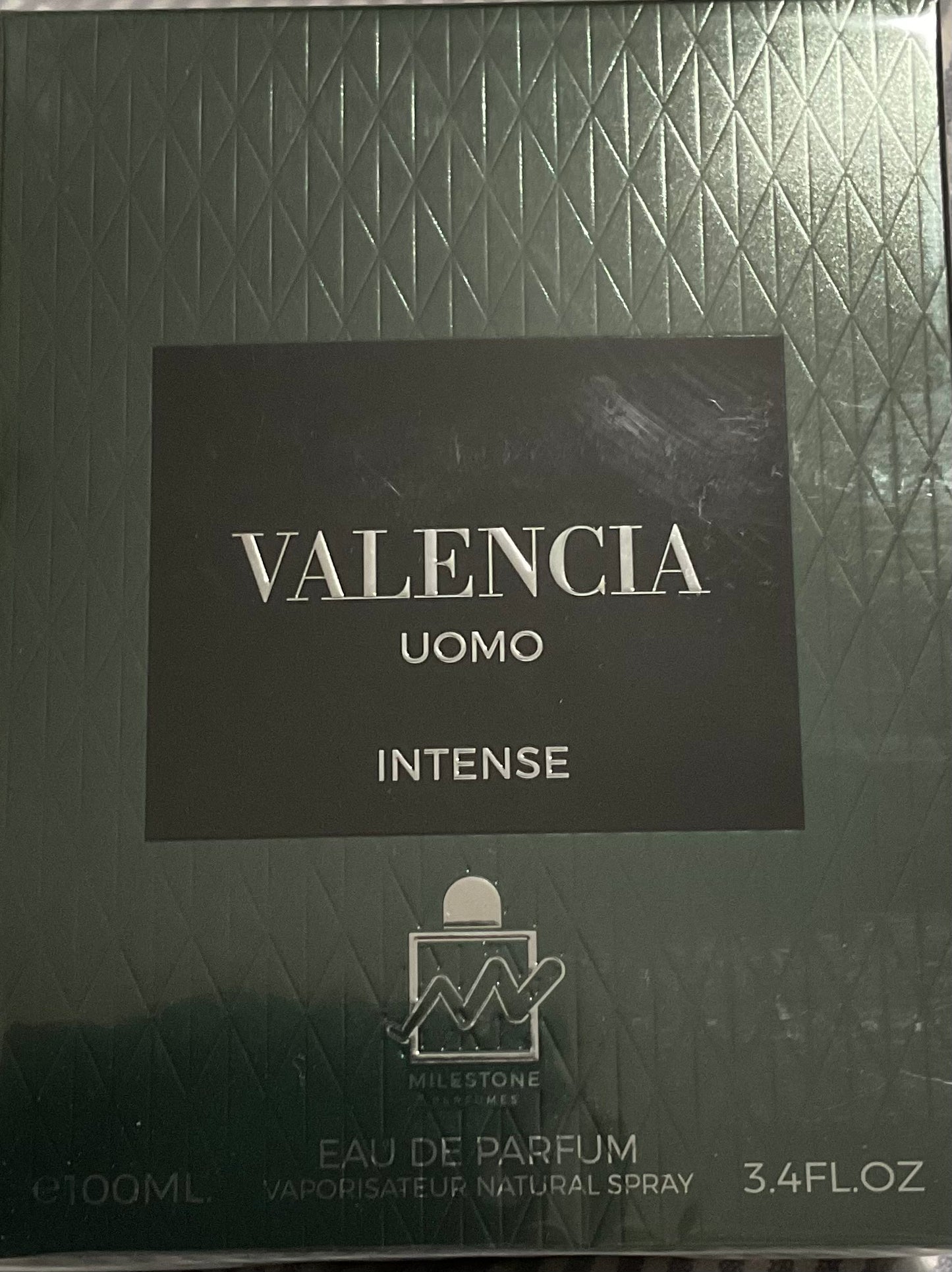 Valencia Uomo Intense Milestone Eau de Parfum 3.4oz Made in UAE