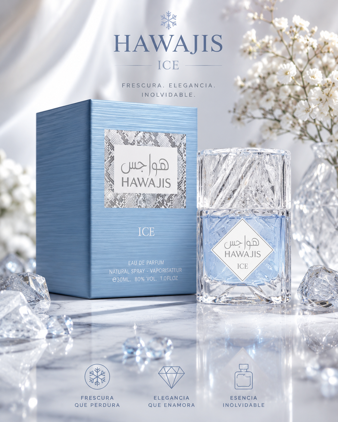 Hawajis Ice Eau de Parfum 1.0oz Made in UAE