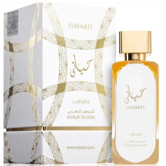 Hayaati Gold Elixir Lattafa Eau de Parfum 3.4 oz Made in UAE