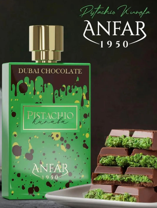 Pistachio Kunaba Dubai Chocolate Anfar Extrait de Parfum 2.7oz Made in UAE