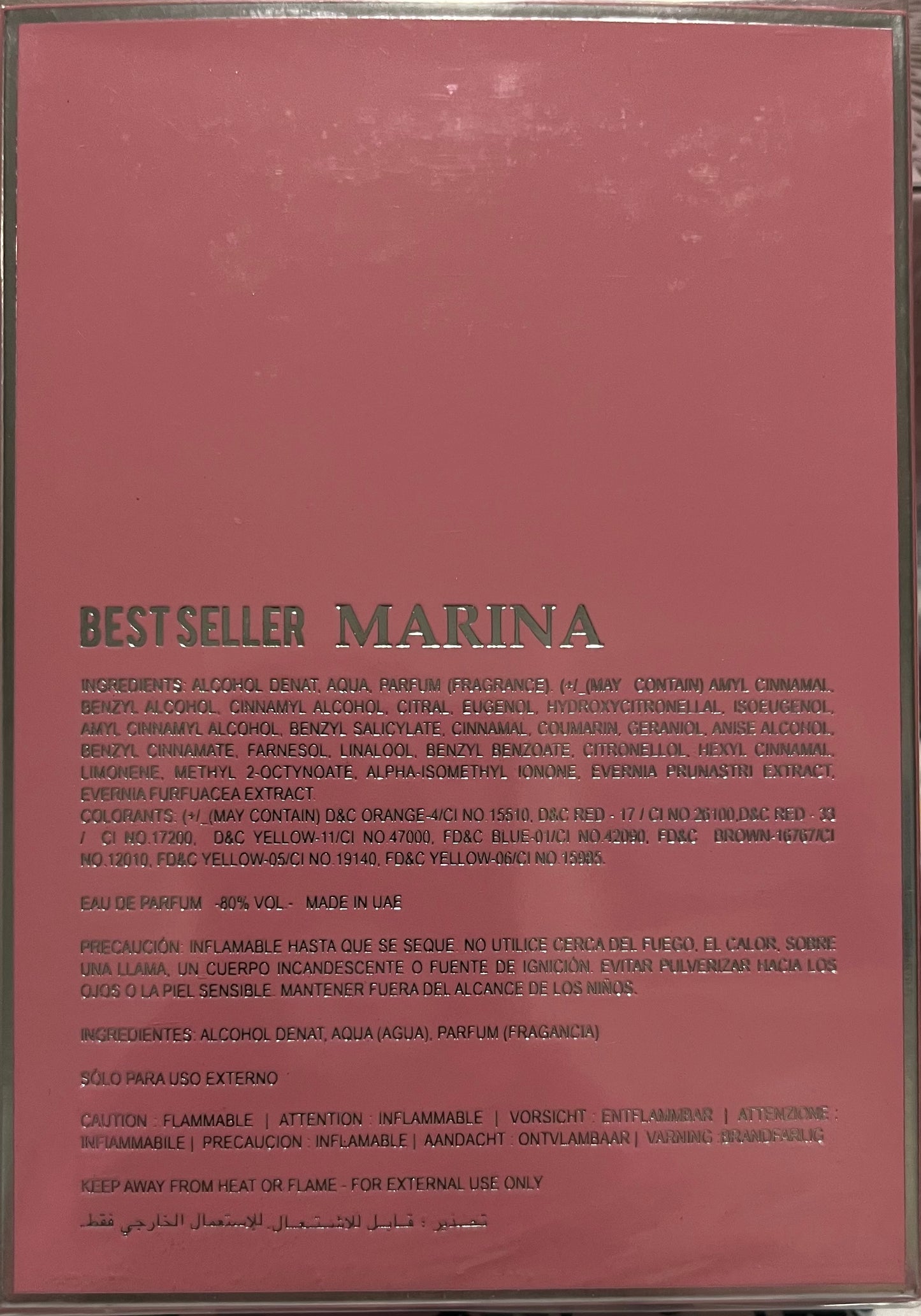 Marina Camara Eau de Parfum 3.2oz Made in UAE