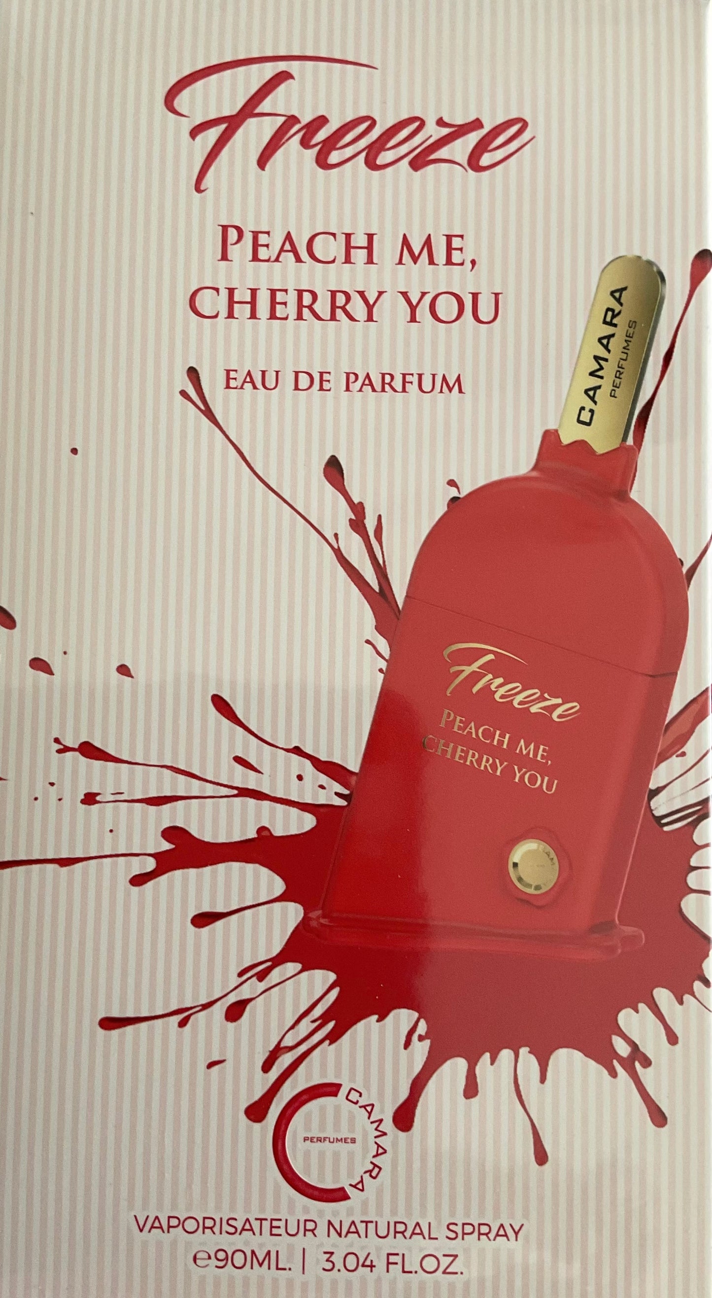 Freeze Peach Me Cherry You Camara Eau de Parfum 3.4oz Made in UAE