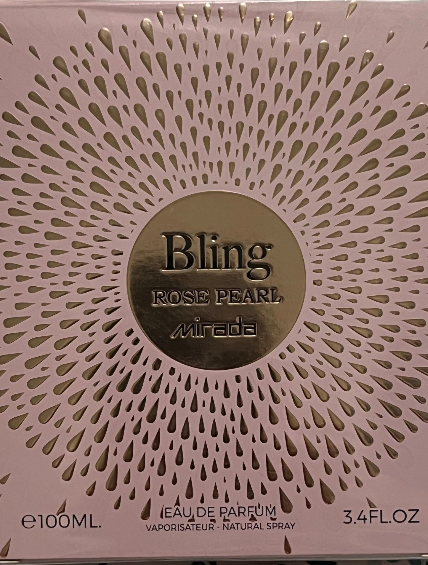Bling Rose Pearl Mirada Eau de Parfum 3.4oz Made in UAE
