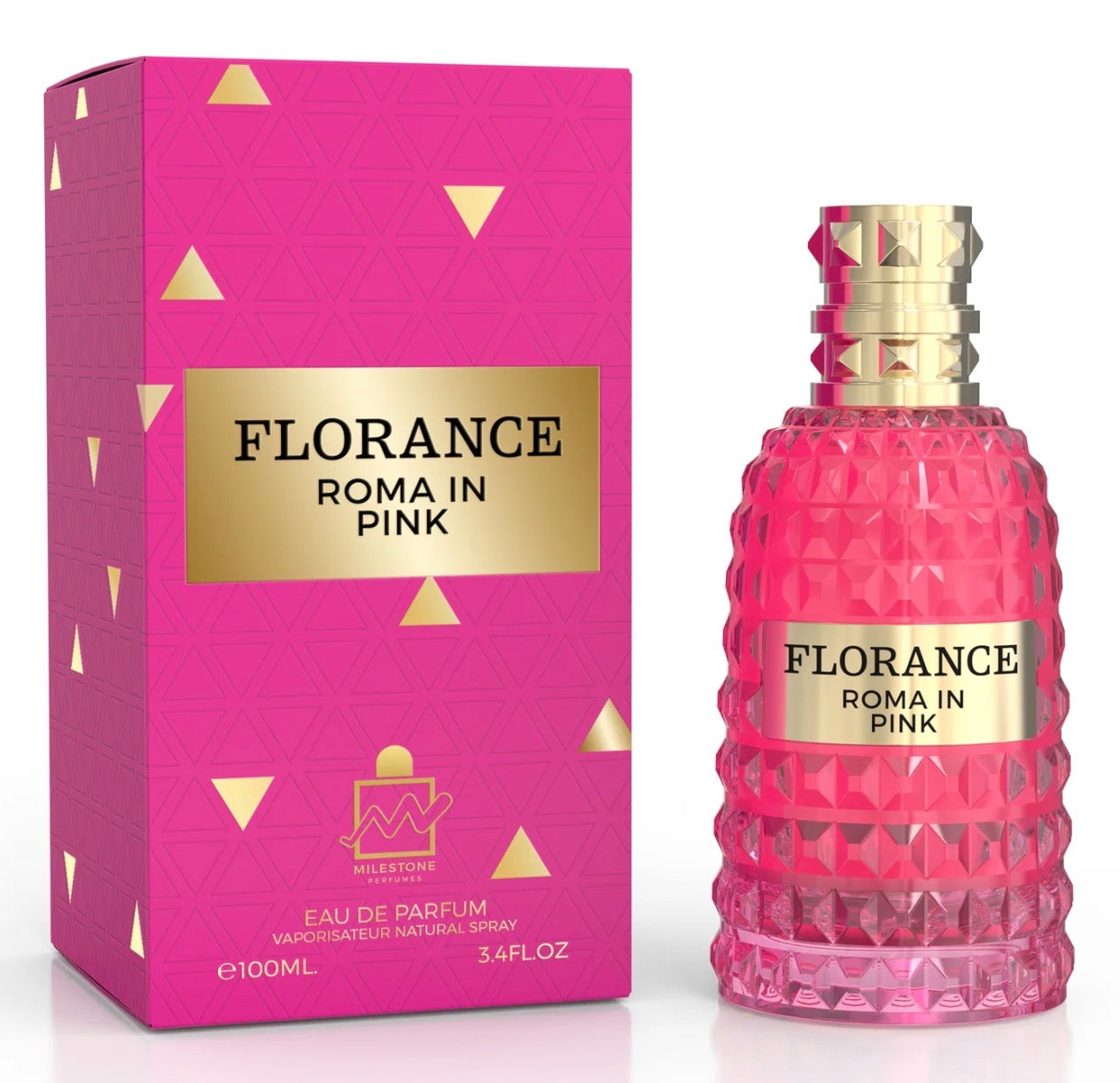 Florance Roma in Pink Milestone Eau de Parfum 3.4oz Made in UAE