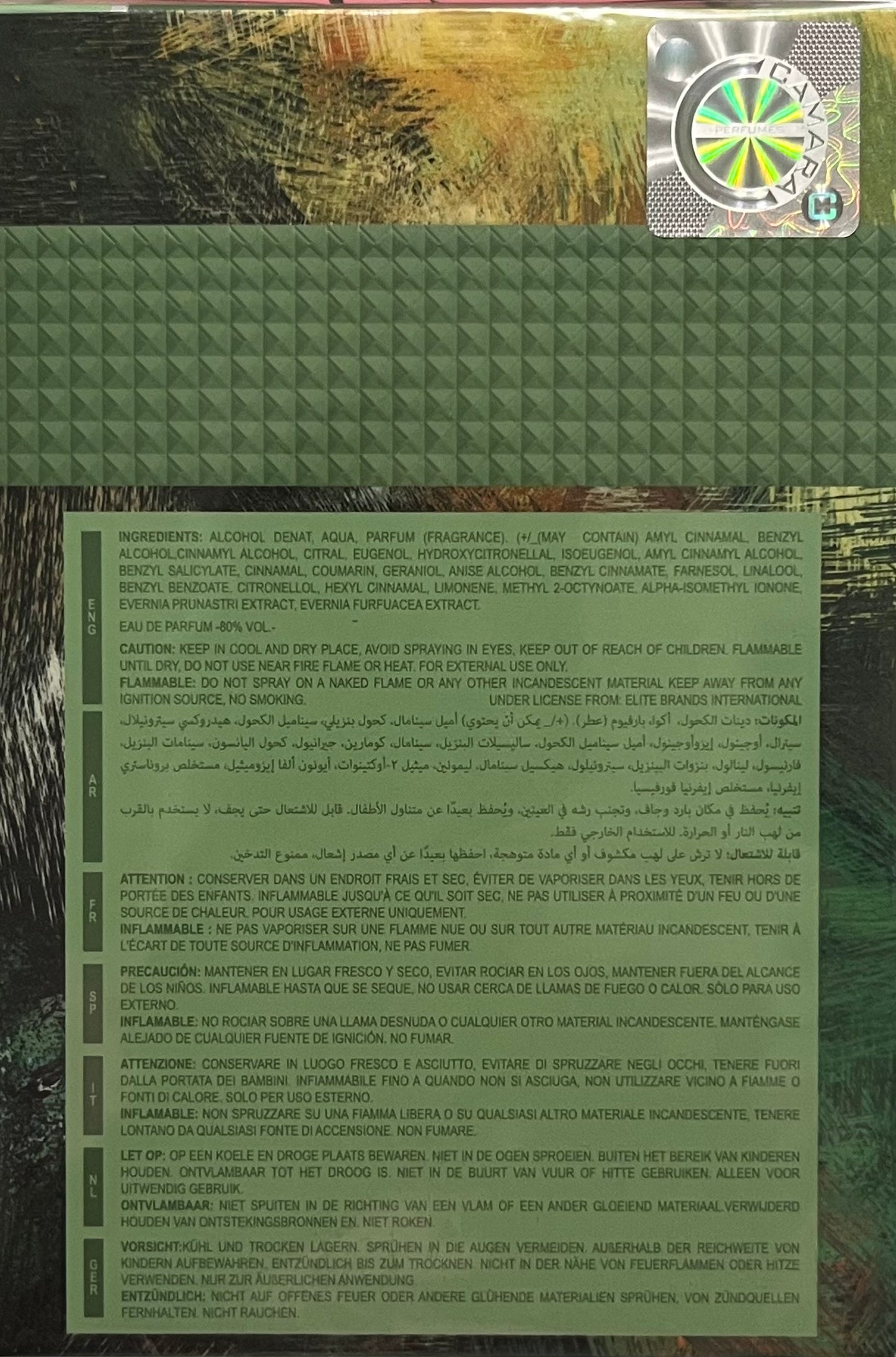 Monarch Dreamer Camara Eau de Parfum 3.0oz Made in UAE