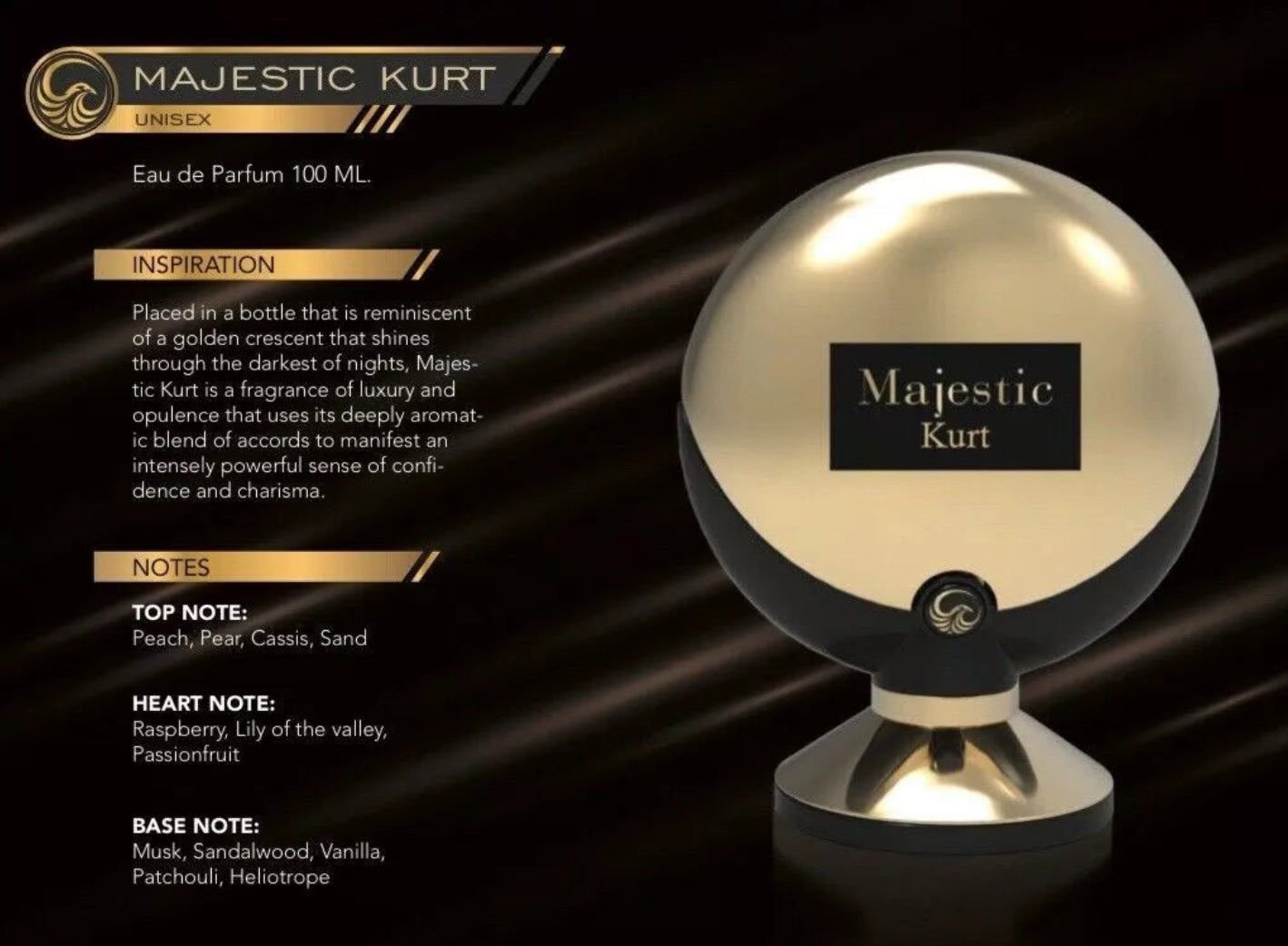 Majestic Kurt Le Falcone Eau de Parfum 3.4oz Made in UAE