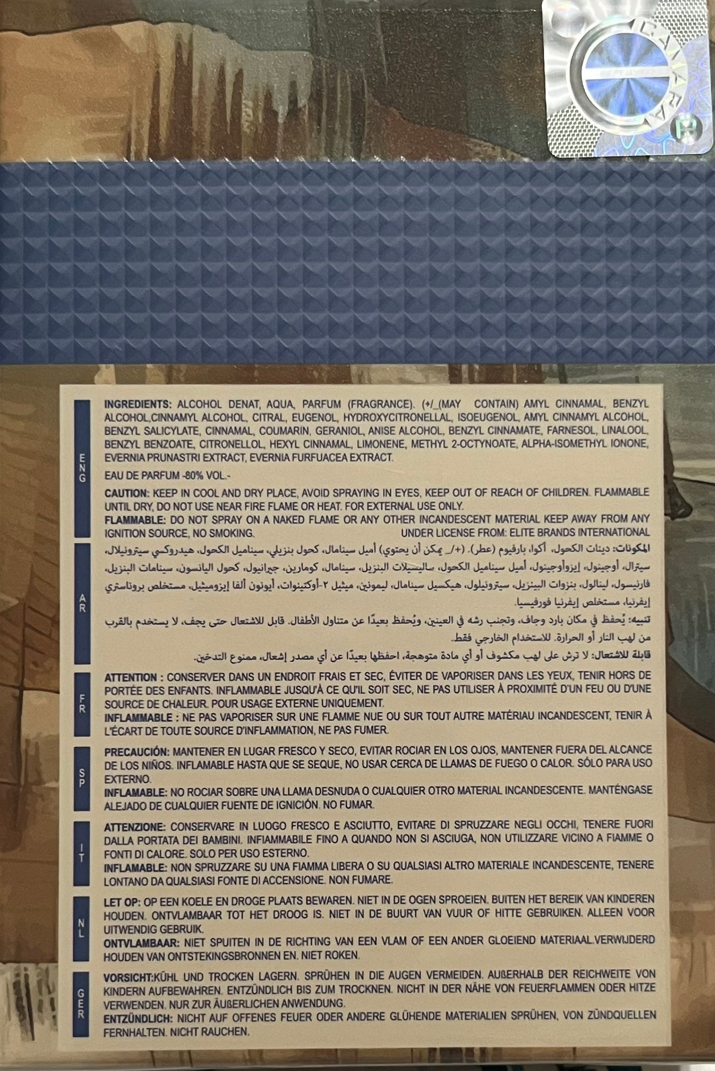 Monarch Reload Camara Eau de Parfum 3.0oz  Made in UAE