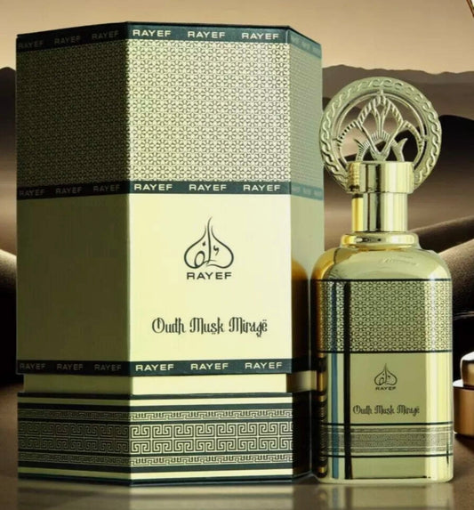 Oudh Musk Mirage Rayef Eau de Parfum 3.4oz Made in UAE