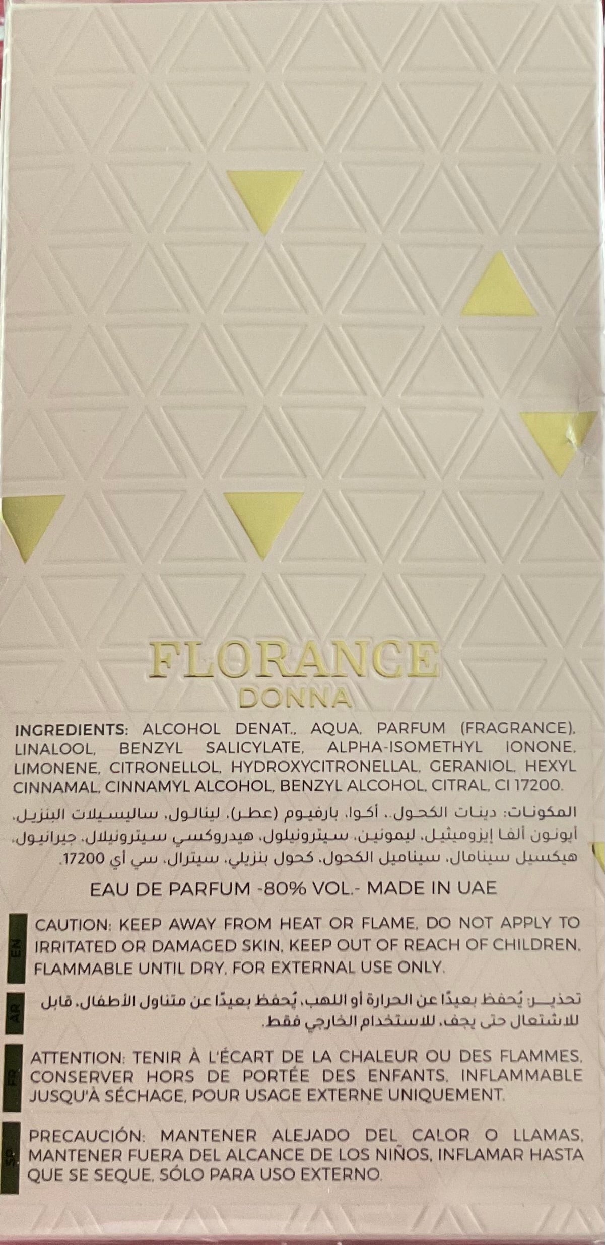 Florance Donna Milestone Eau de Parfum 3.4oz made in UAE