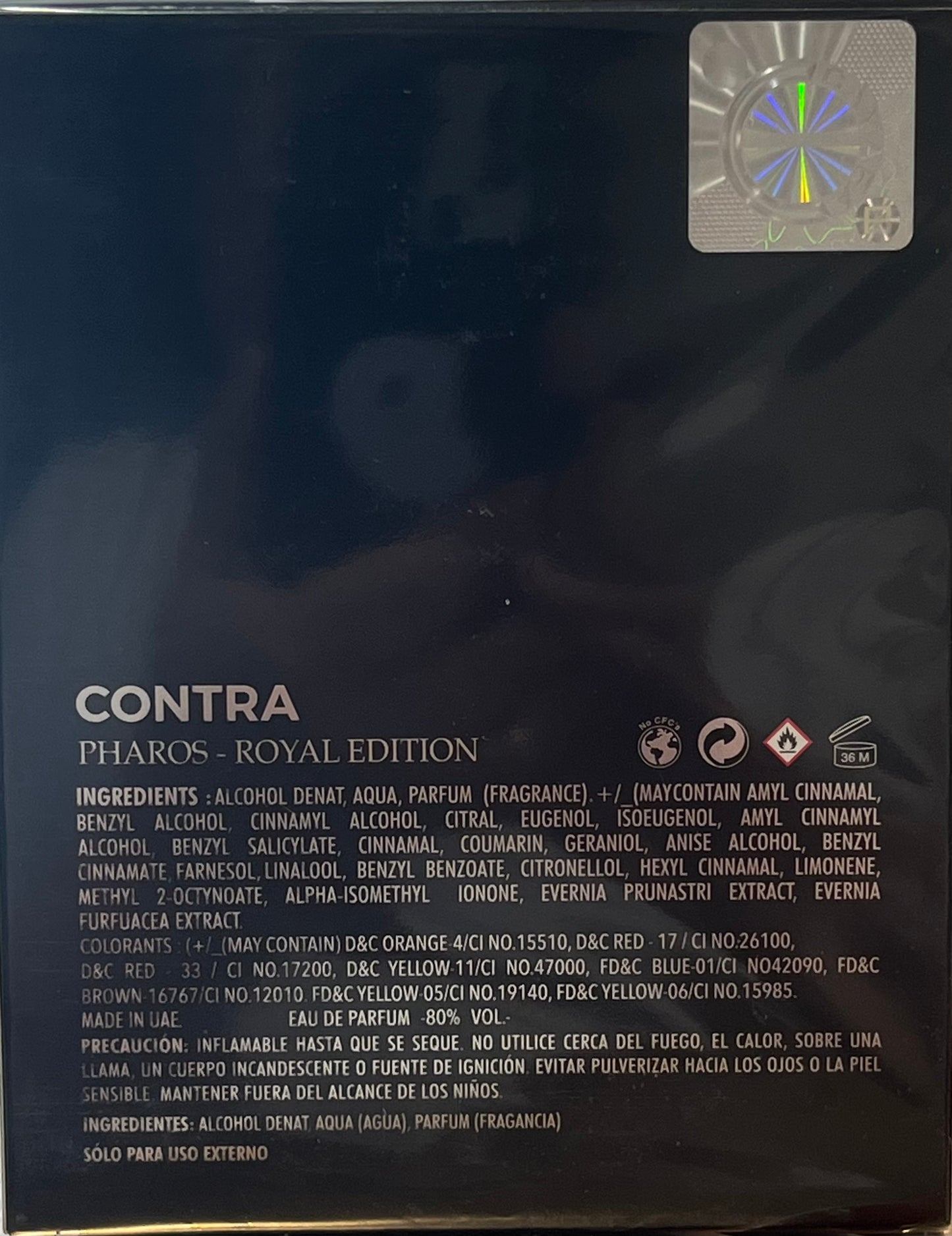 Contra Pharos Camara Eau de Parfum 3.4oz Made in UAE