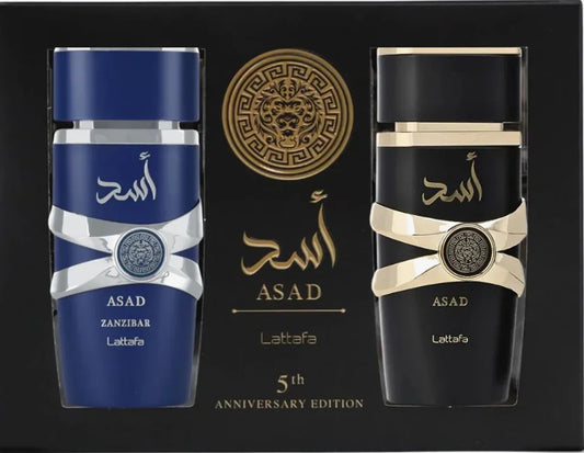 Asad Zanzibar Lattafa Set Eau de Parfum 3.4oz Made in UAE