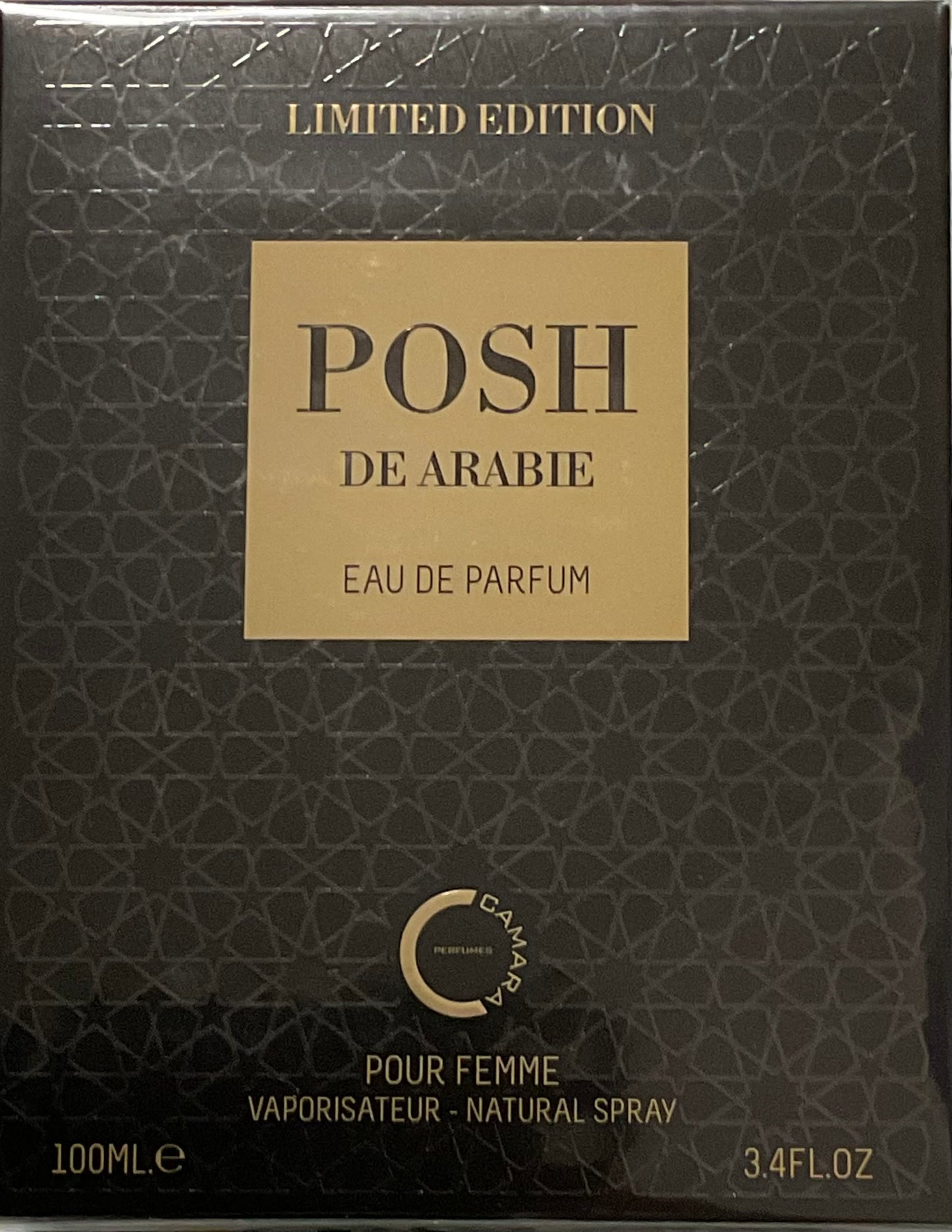 Posh de Arabie Camara Eau de Parfum 3.4oz Made in UAE