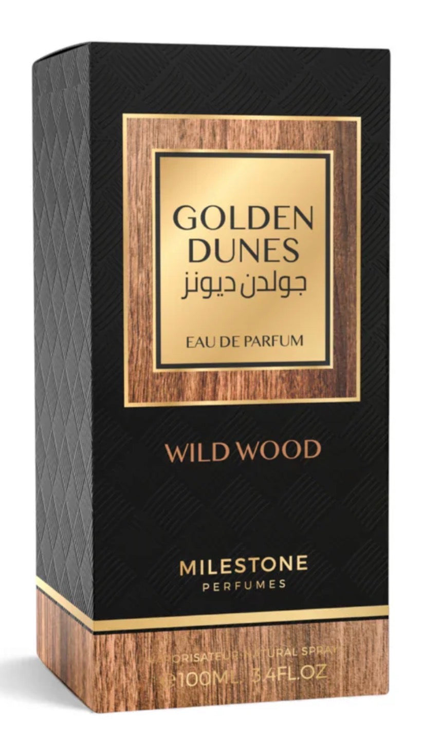 Golden Dunes Wild Wood Milestone Eau de Parfum 3.4oz Made in UAE