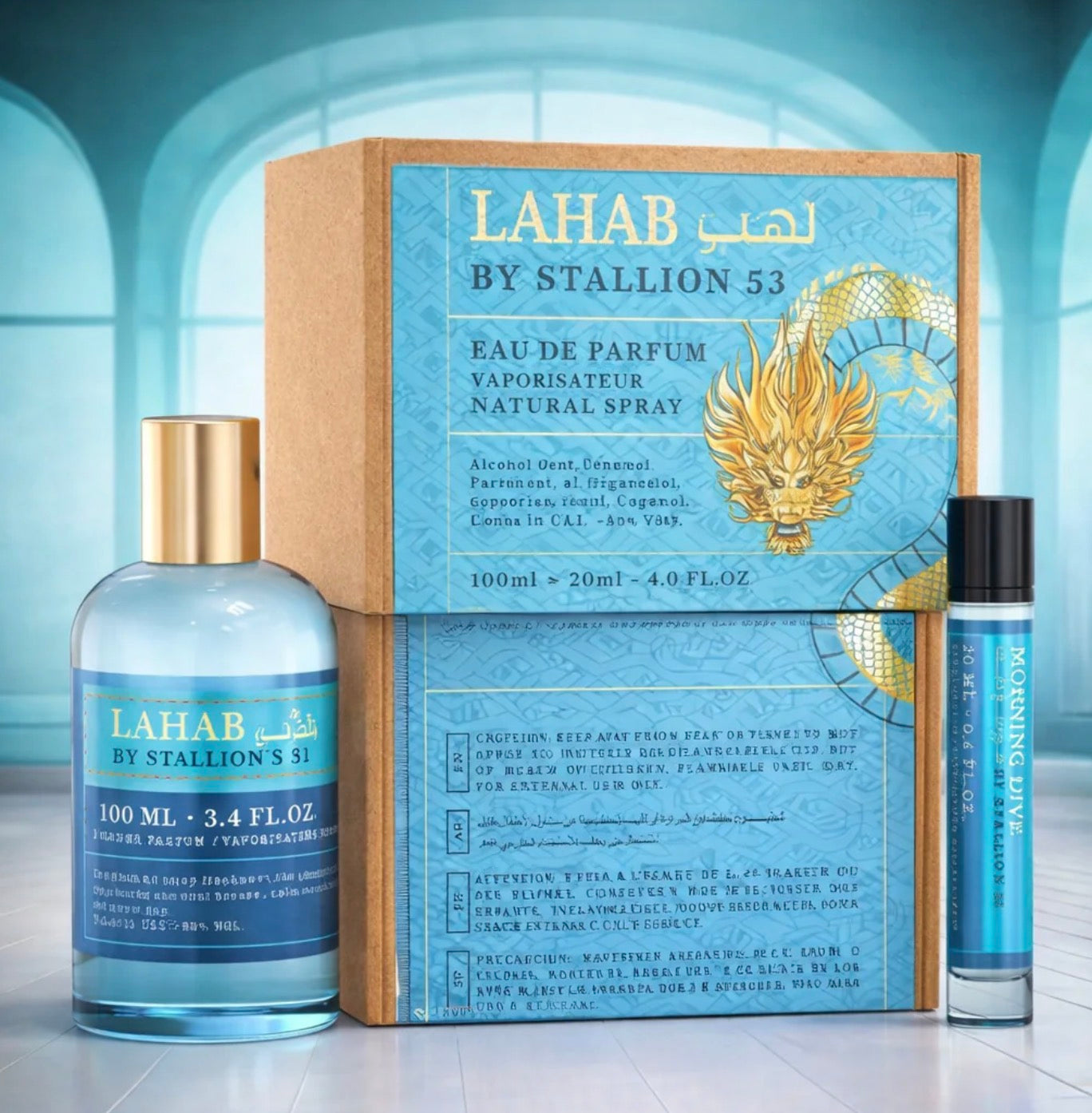 Lahab Emper Set Eau de Parfum 3.4oz + 20ml Made in UAE
