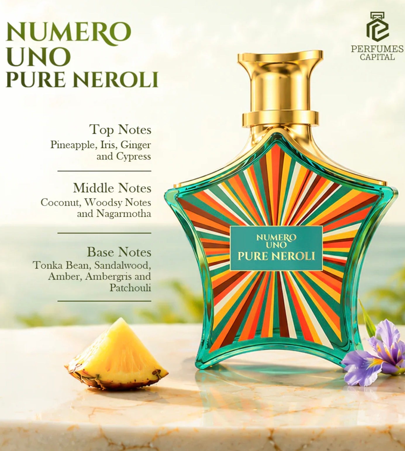 Numero Uno Pure Neroli Emper Eau de Parfum 3.4oz Made in UAE